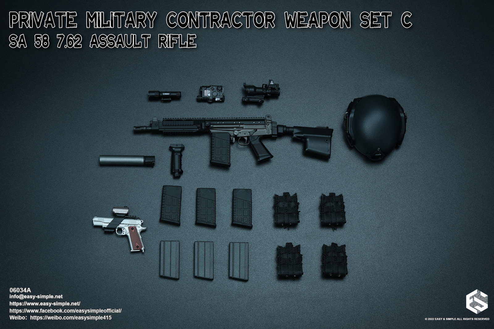 PMC Weapon Set C SA 58 7.62 Assault Rifle image 7