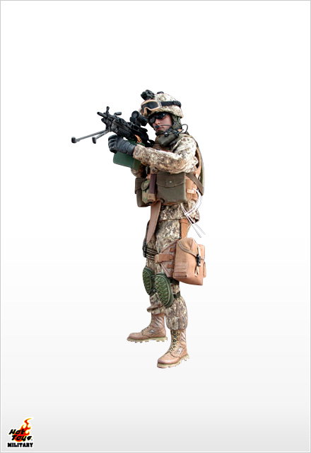 U.S.M.C. Three Infantry Battalions in Fallujah M249 SAW Gunner image 1
