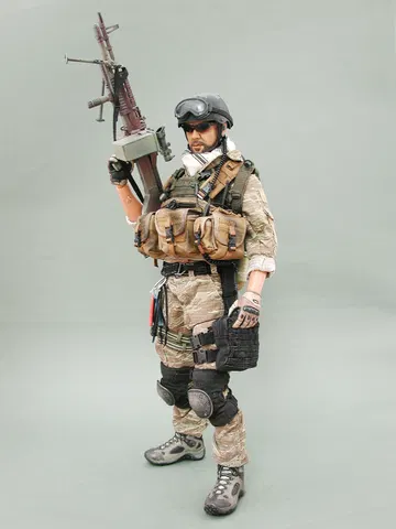 U.S. NSW Forces Desert Operation MK43 MOD1 Gunner (Tiger Stripe BDUs)