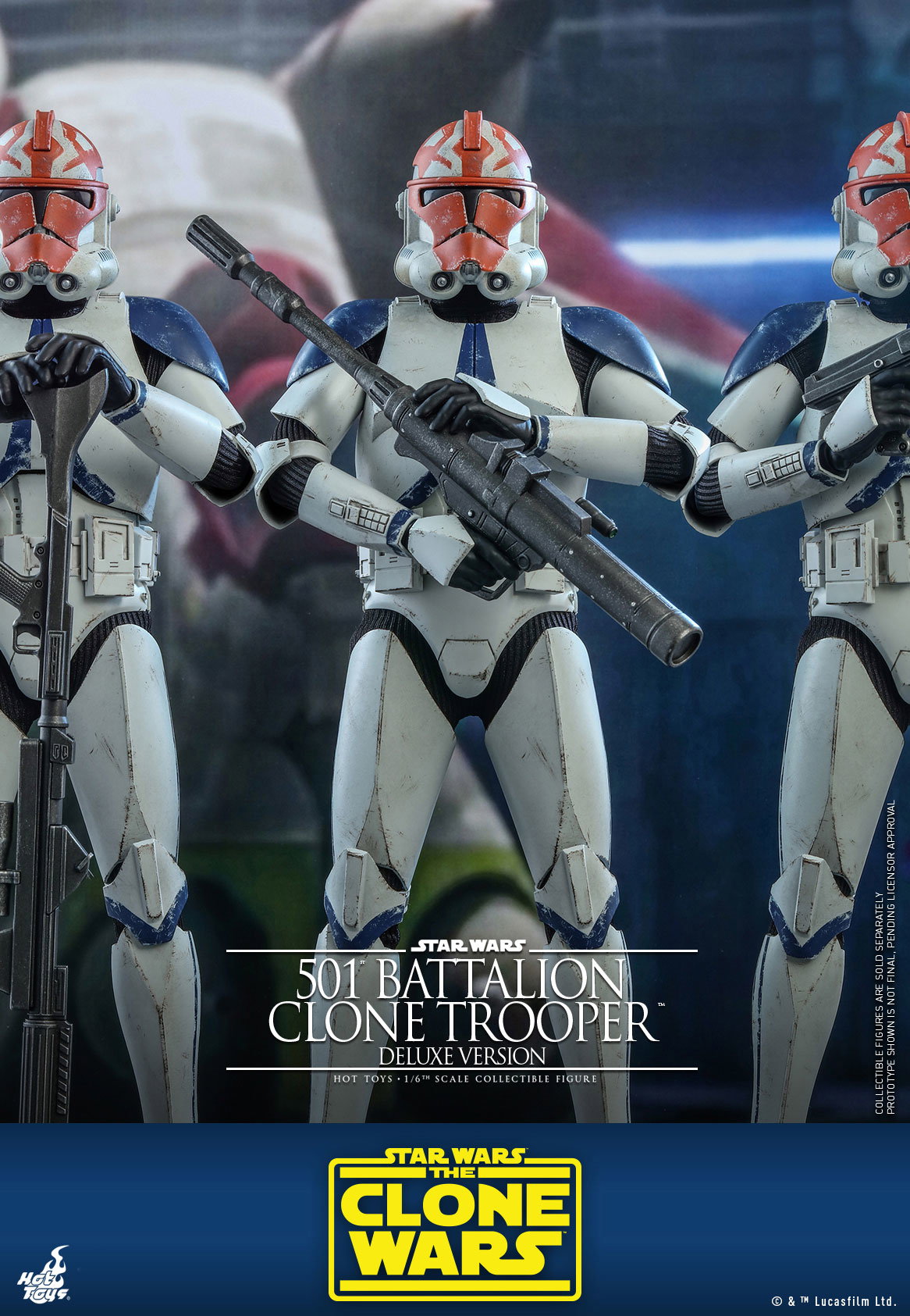 Star Wars: The Clone Wars - 501st Battalion Clone Trooper [With Bonus Accessories] image 9