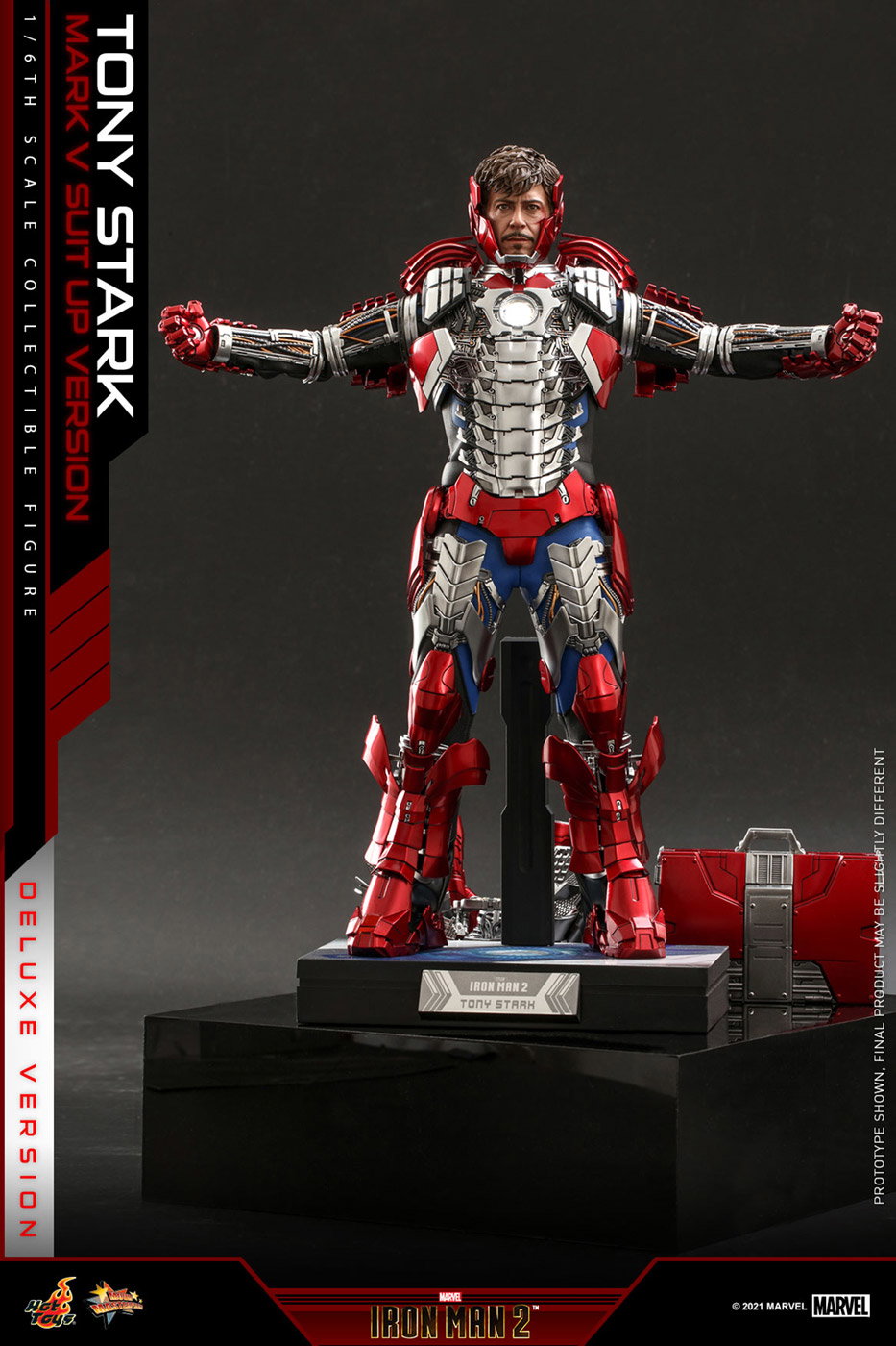 Iron Man 2 - Tony Stark (Mark V Suit Up Version) [With Bonus Accessories] image 2
