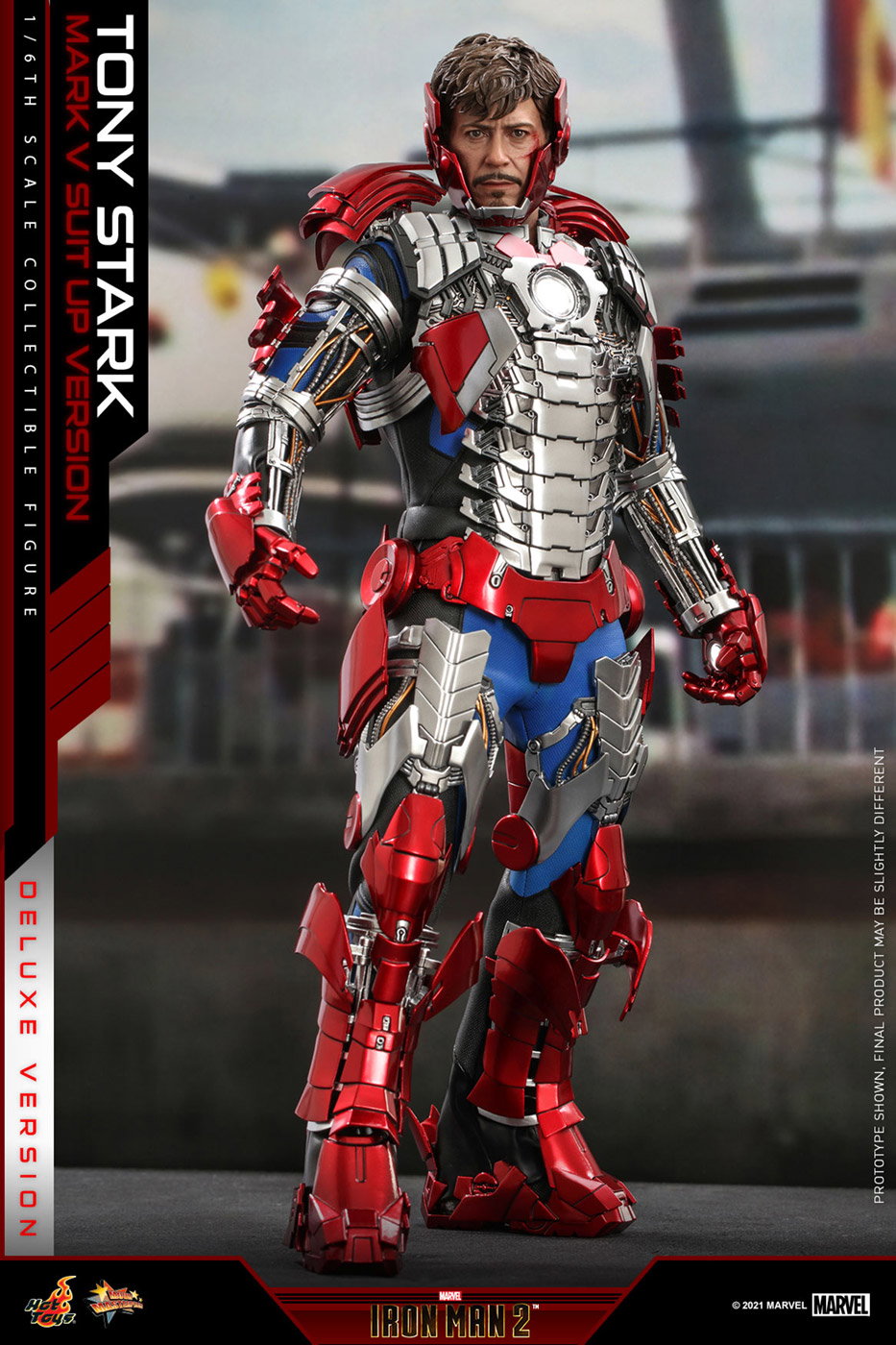 Iron Man 2 - Tony Stark (Mark V Suit Up Version) [With Bonus Accessories] image 5
