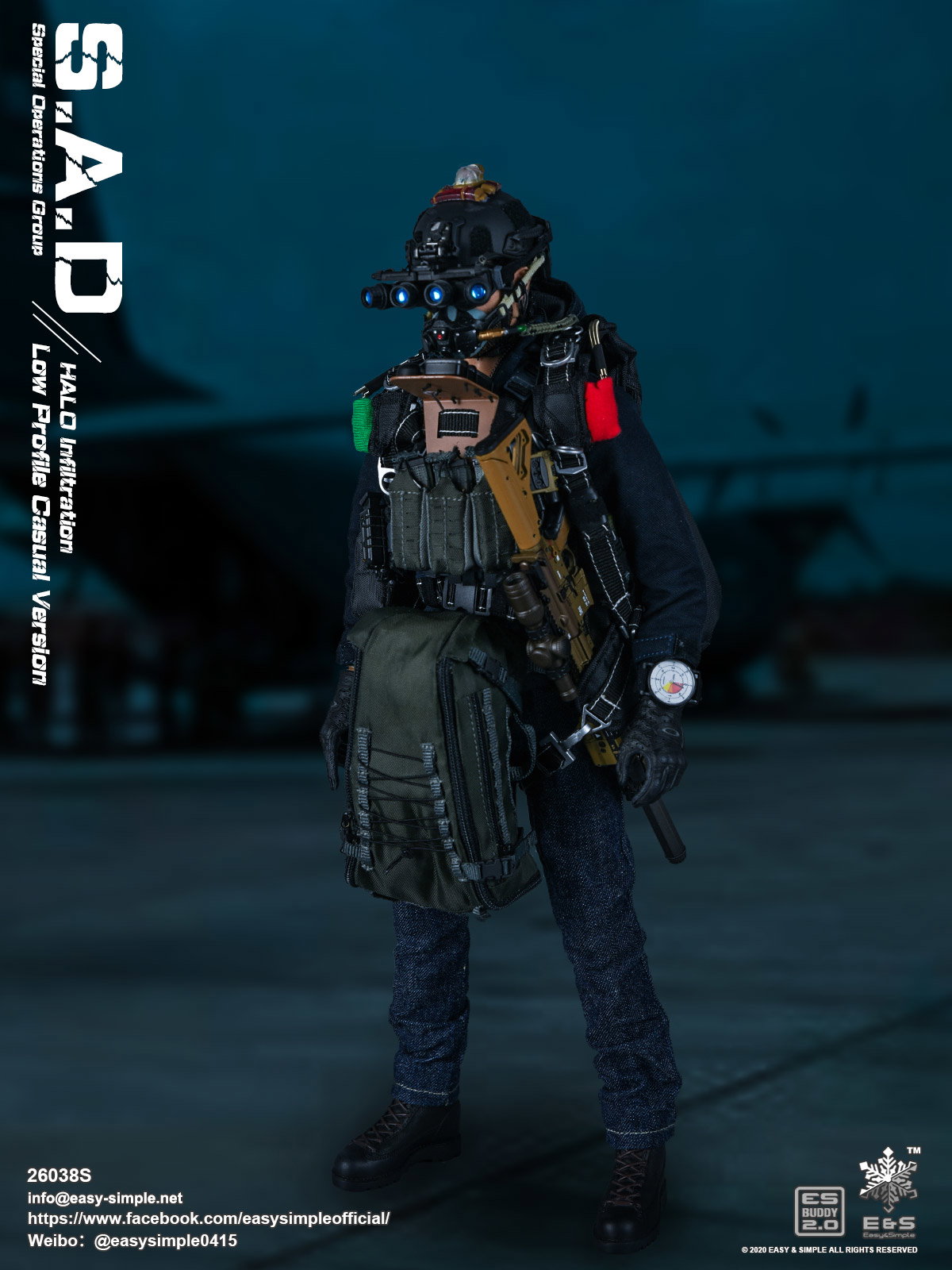 S.A.D Special Operation Group Low Profile Casual Version HALO Infiltration image 3
