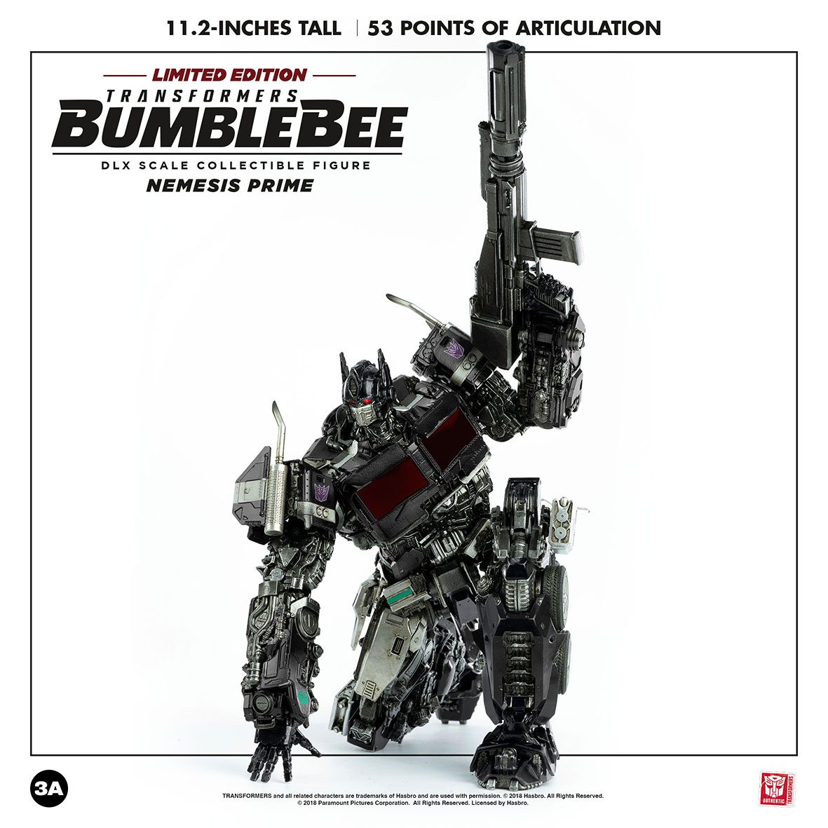 Nemesis Prime DLX Scale Collectible Figure (Limited Edition) by THREEZERO image 3