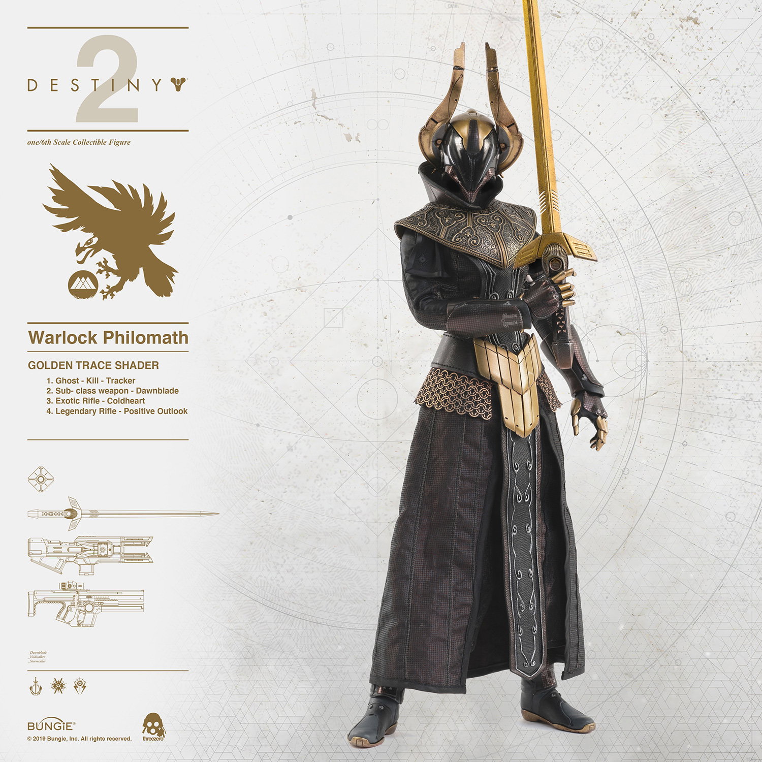 DESTINY 2 - WARLOCK Philomath GOLDEN TRACE SHADER image 2