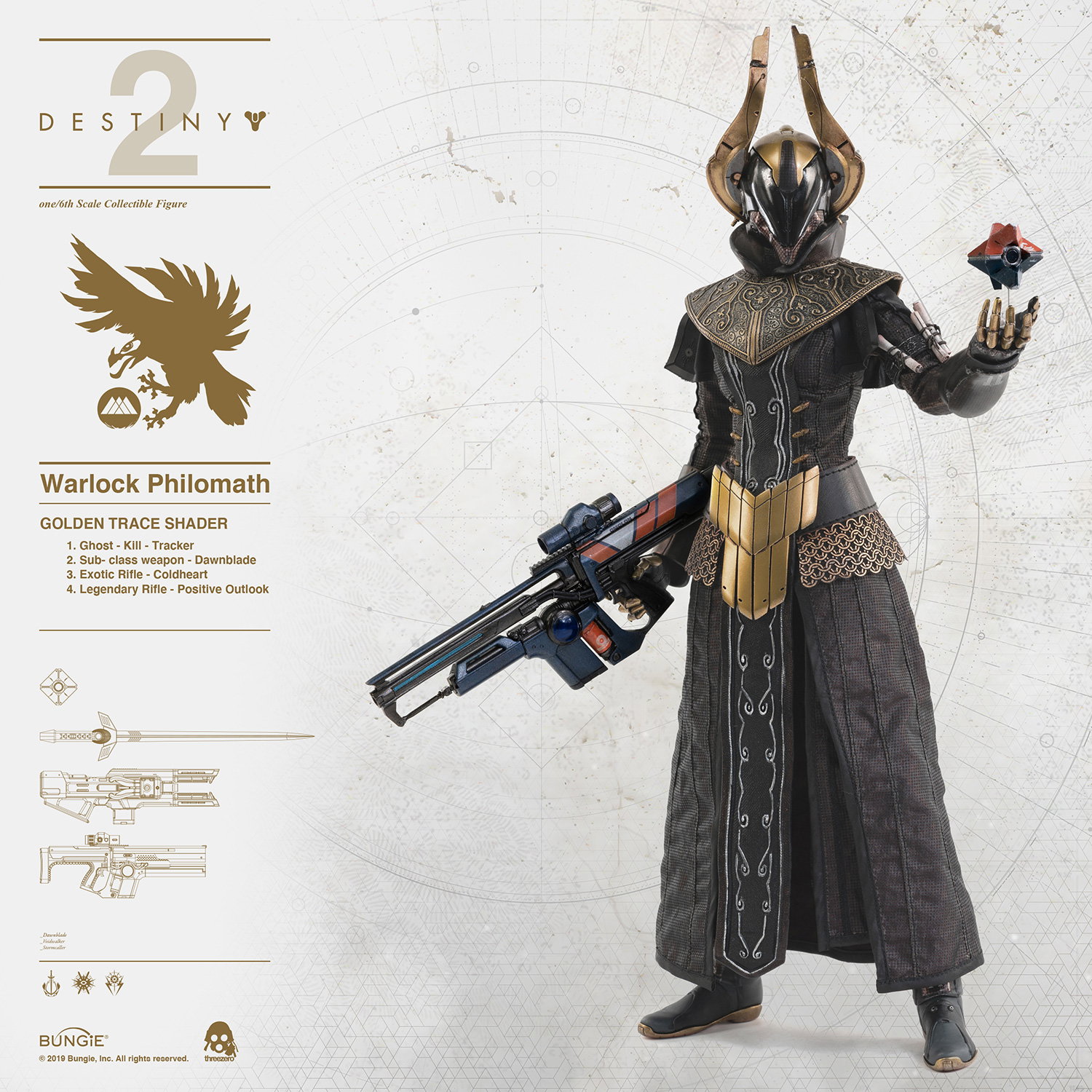 DESTINY 2 - WARLOCK Philomath GOLDEN TRACE SHADER image 5