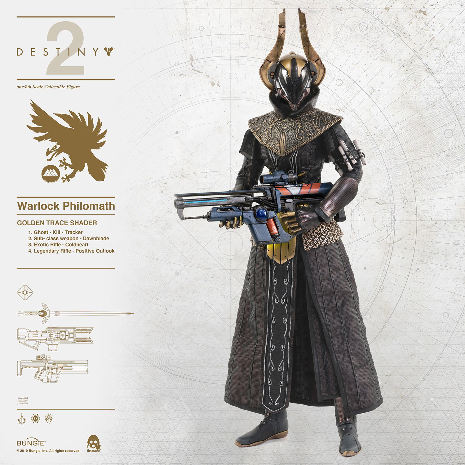 DESTINY 2 - WARLOCK Philomath GOLDEN TRACE SHADER image 6