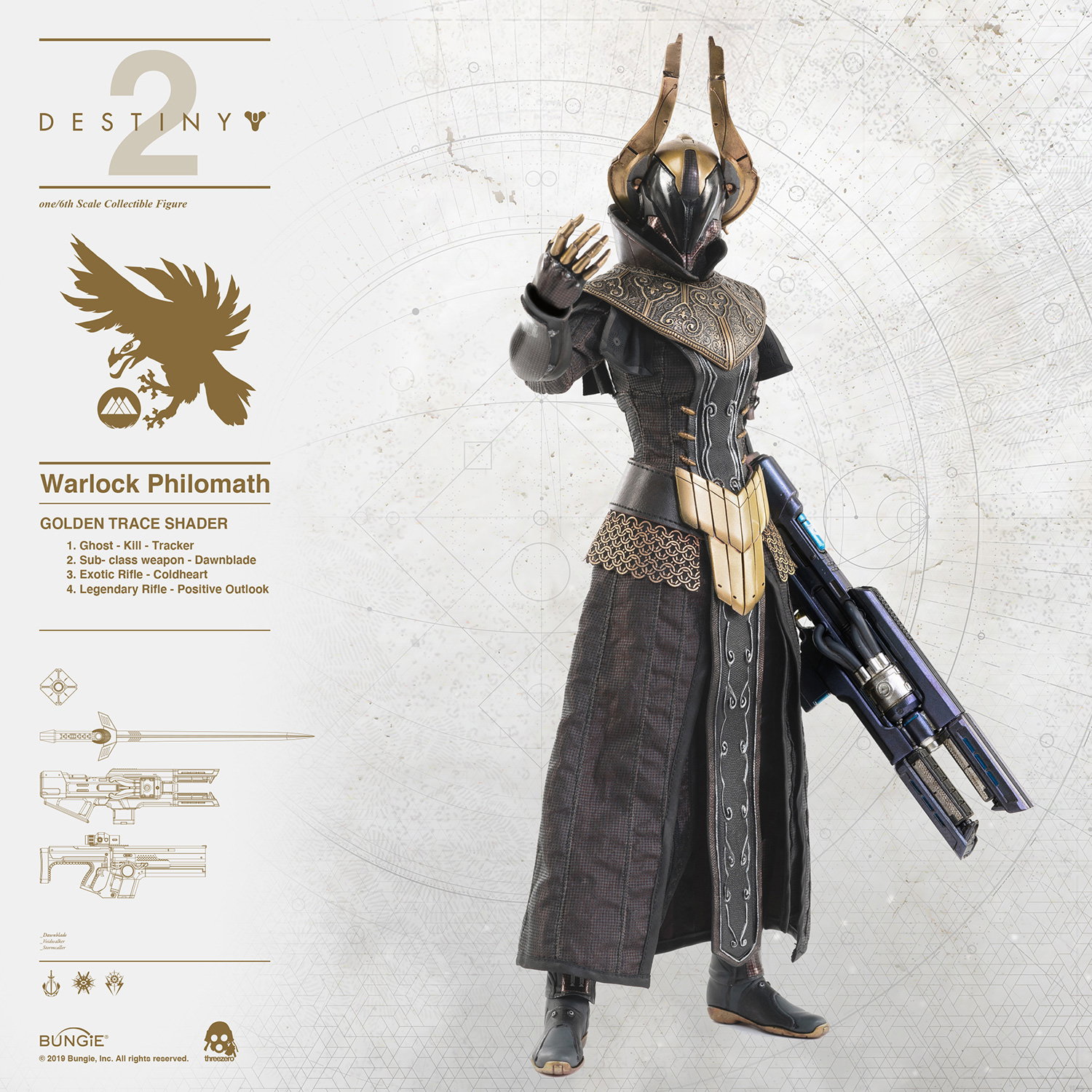 DESTINY 2 - WARLOCK Philomath GOLDEN TRACE SHADER image 7