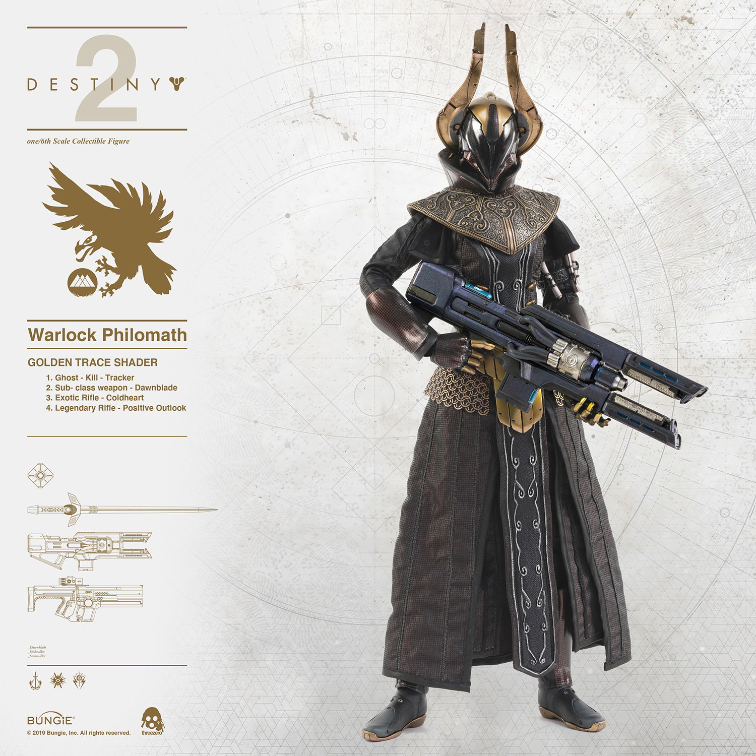 DESTINY 2 - WARLOCK Philomath GOLDEN TRACE SHADER image 8