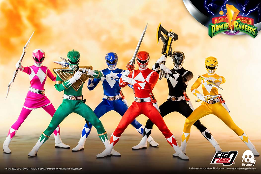Mighty Morphin Power Rangers 1/6 Core Rangers + Green Ranger Six-Pack image 6