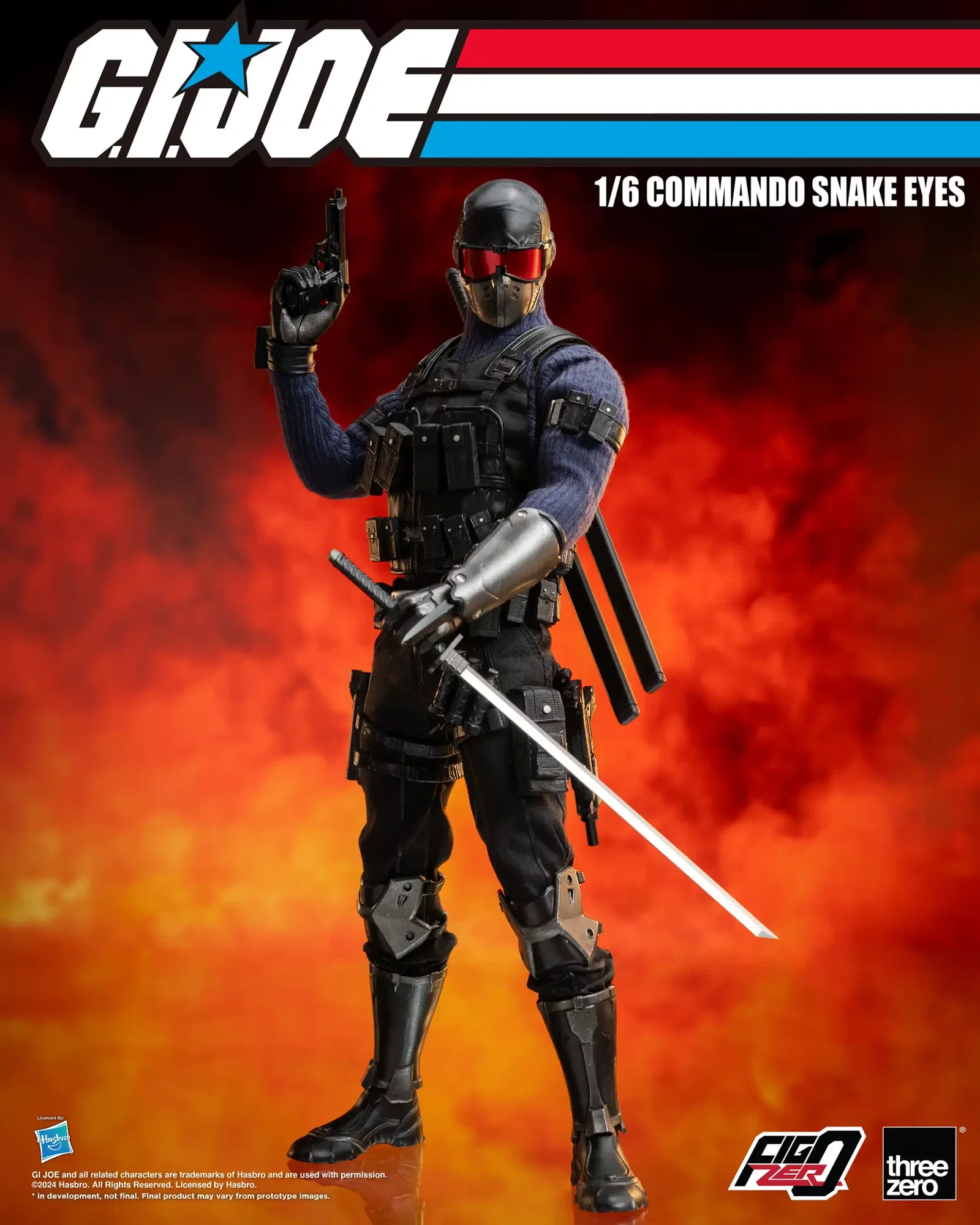 G.I. Joe FigZero 1/6 Commando Snake Eyes image 10