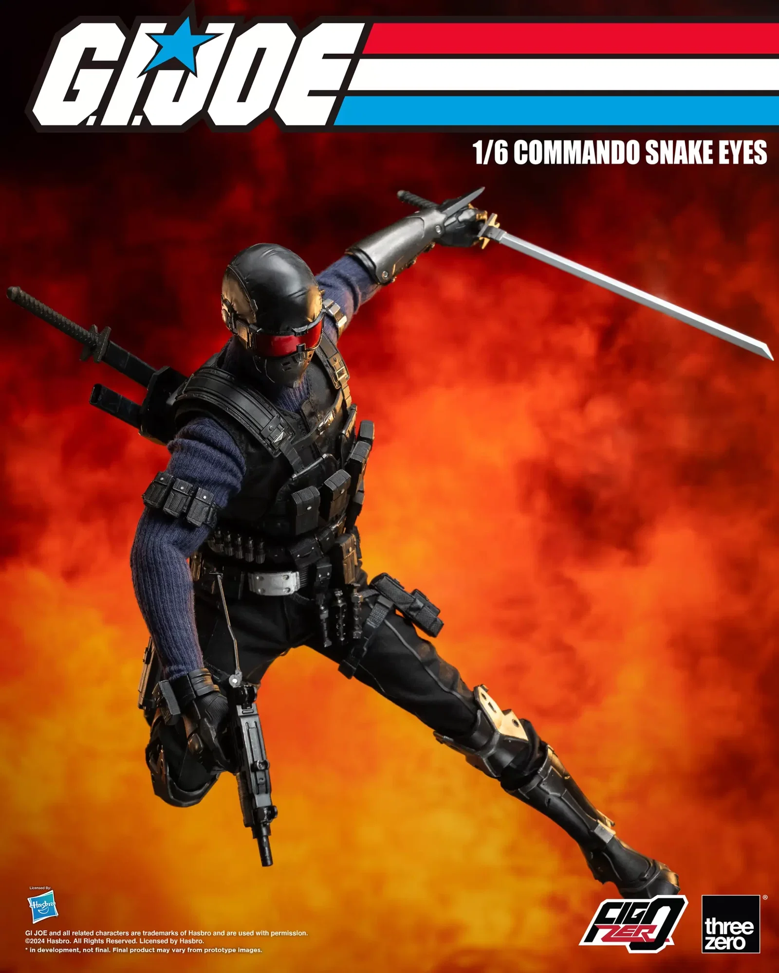 G.I. Joe FigZero 1/6 Commando Snake Eyes image 4