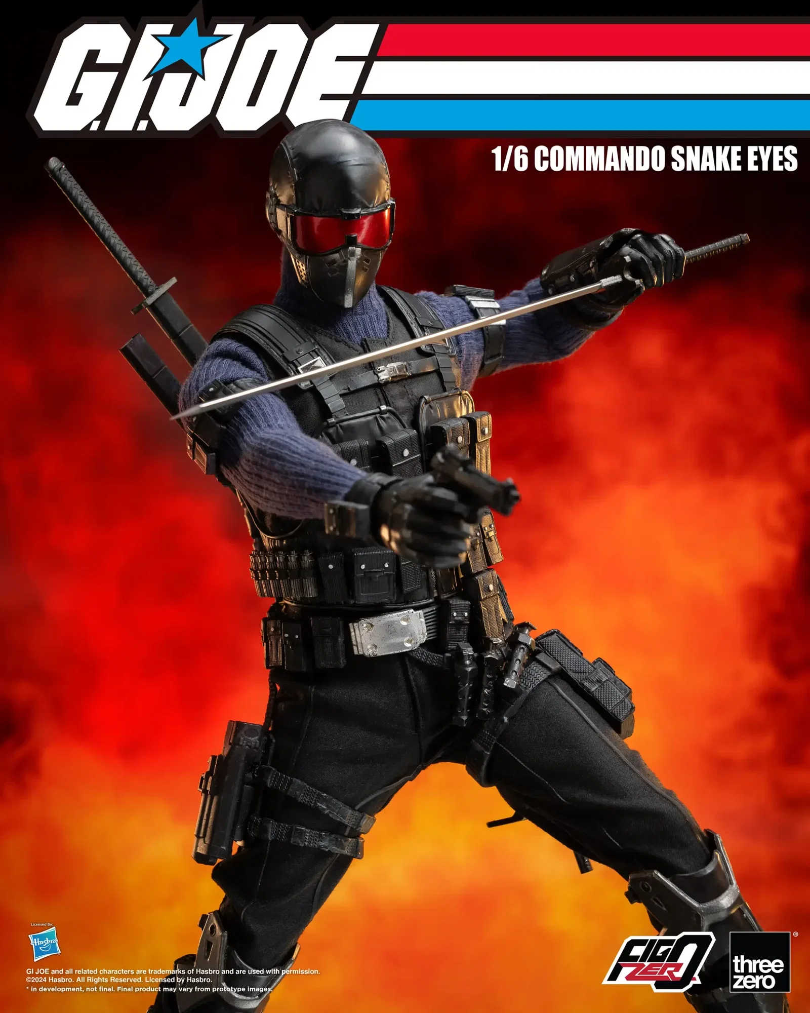 G.I. Joe FigZero 1/6 Commando Snake Eyes image 6