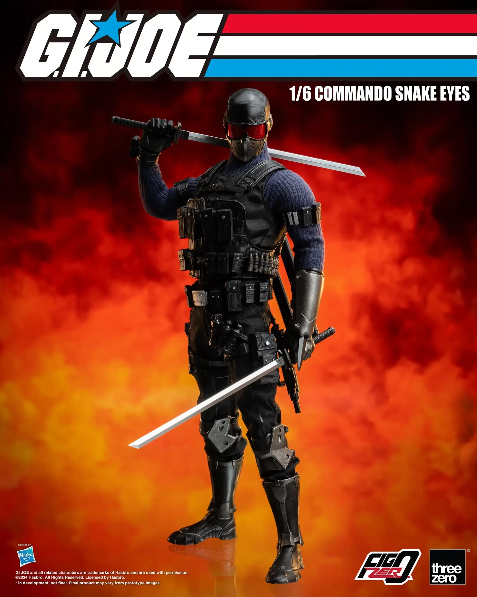 G.I. Joe FigZero 1/6 Commando Snake Eyes image 8