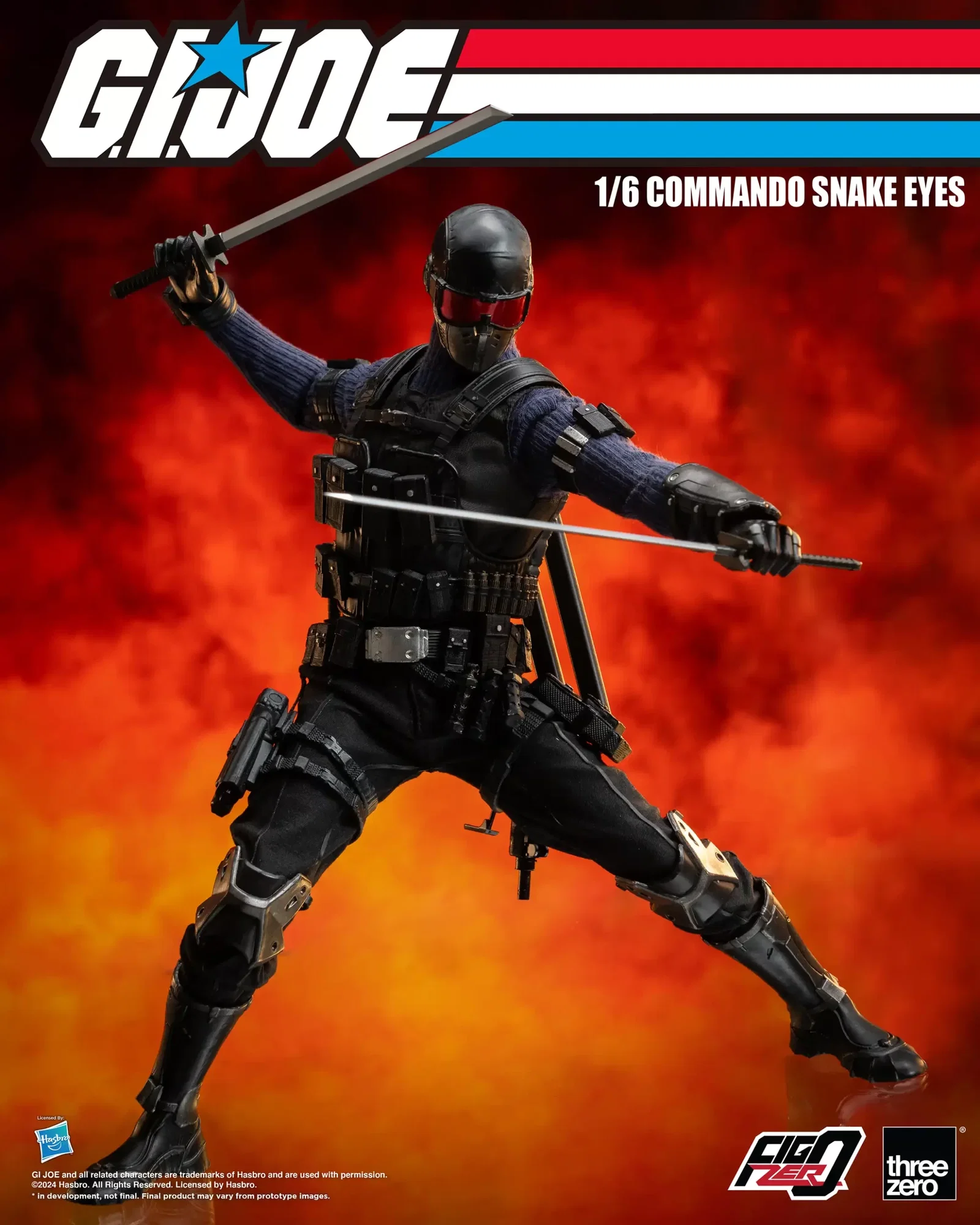 G.I. Joe FigZero 1/6 Commando Snake Eyes image 9