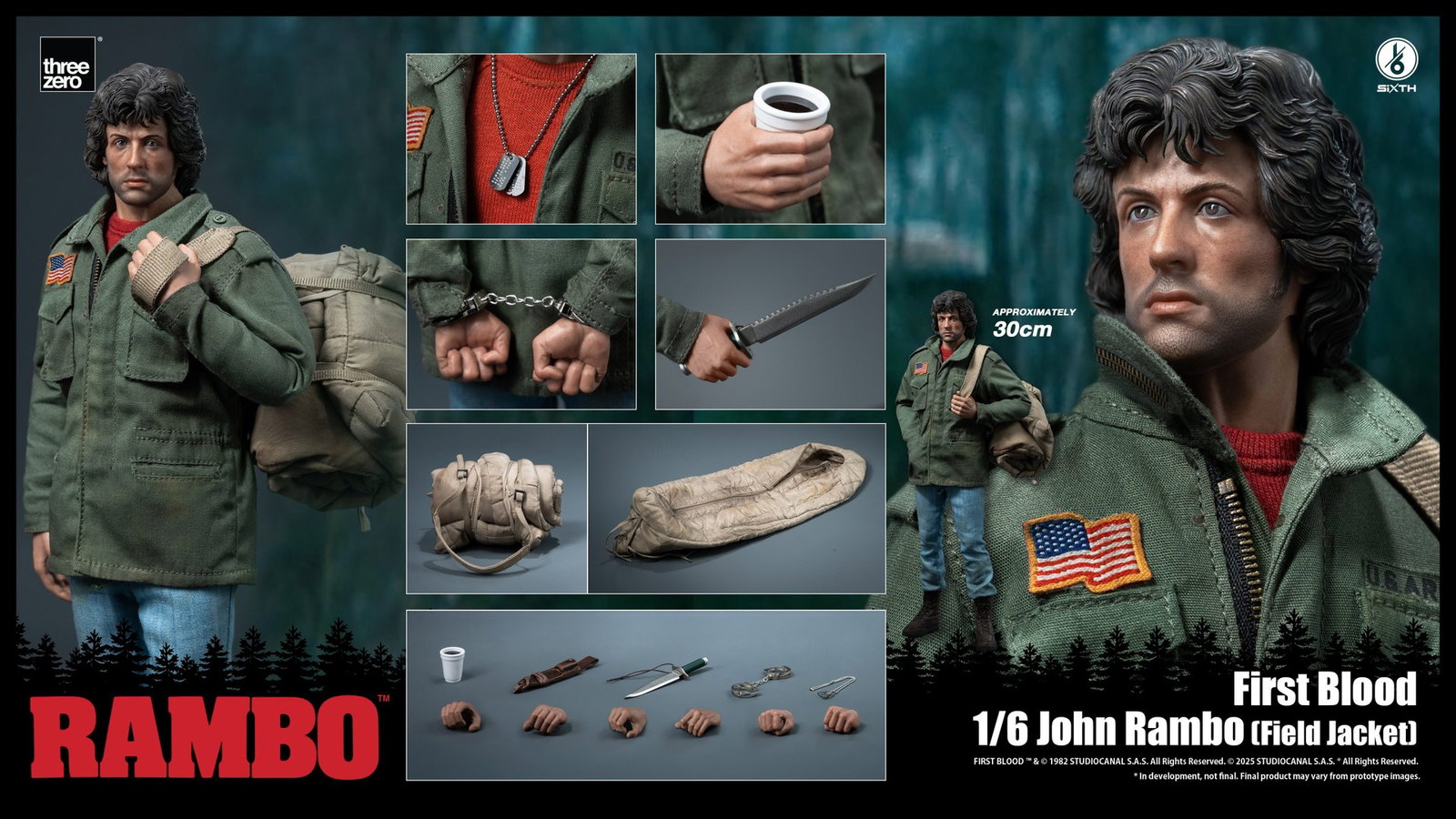 Rambo: First Blood 1/6 John Rambo (Field Jacket) image 5