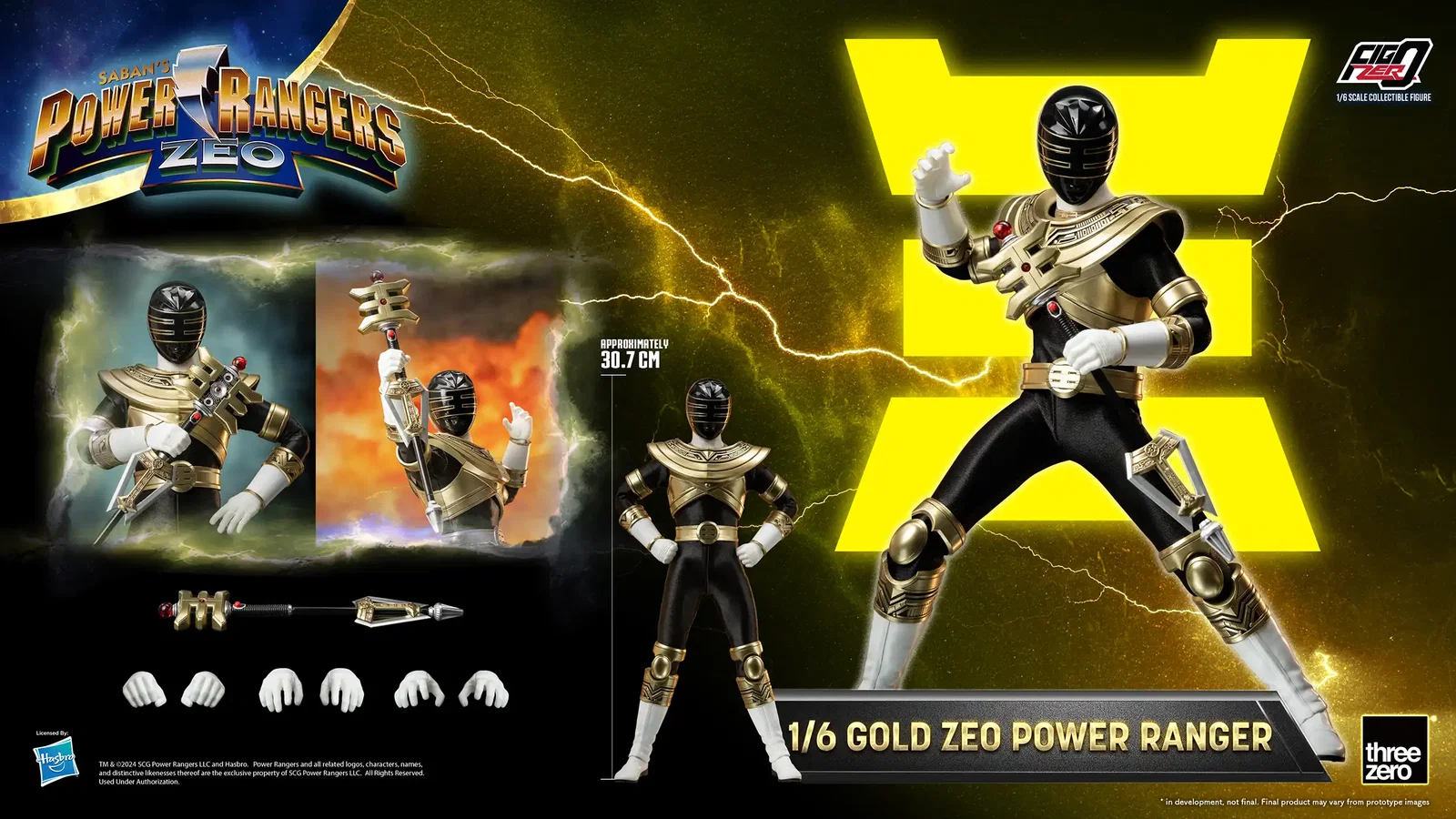 Power Rangers Zeo FigZero 1/6 Gold Zeo Power Ranger image 3