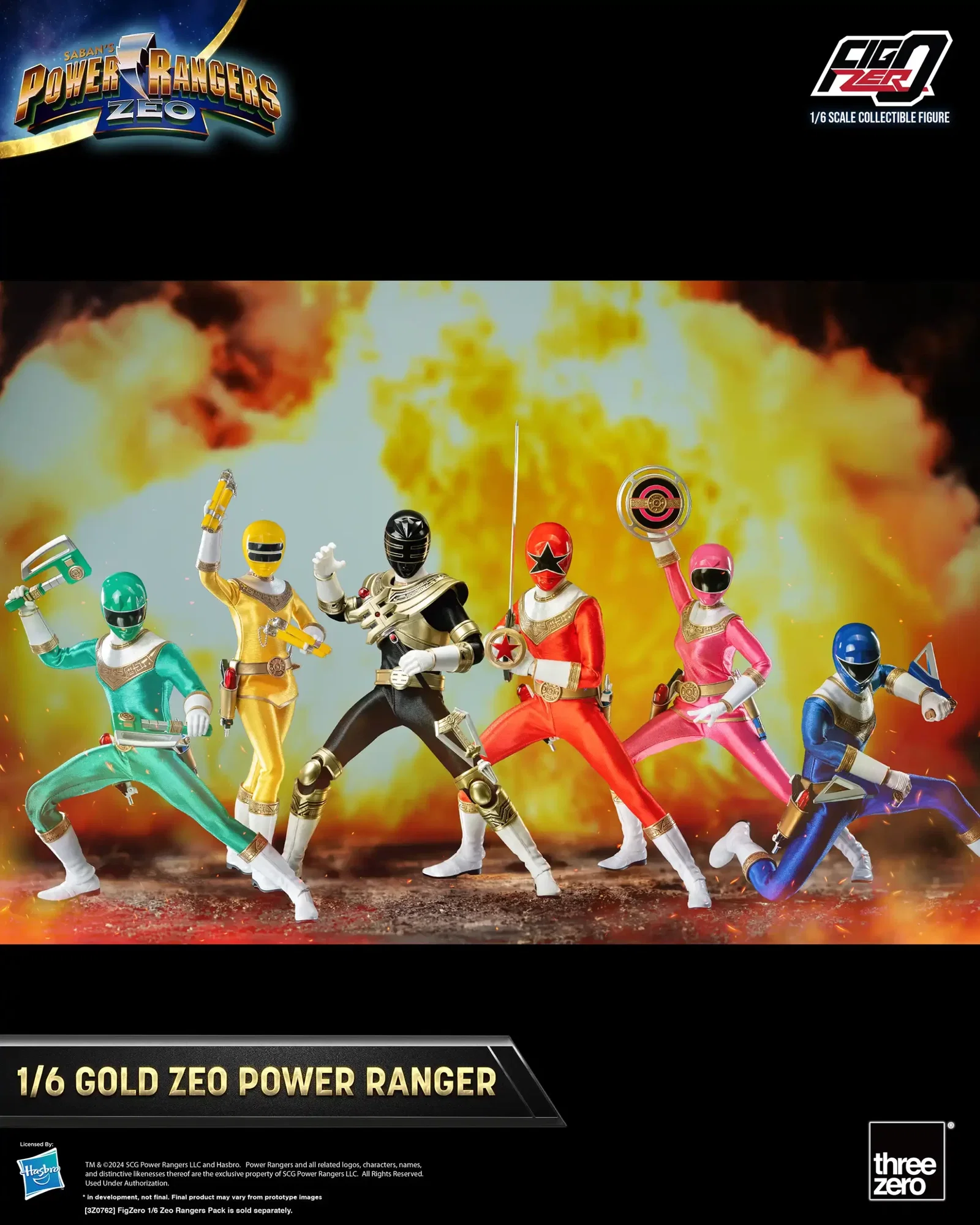 Power Rangers Zeo FigZero 1/6 Gold Zeo Power Ranger image 4