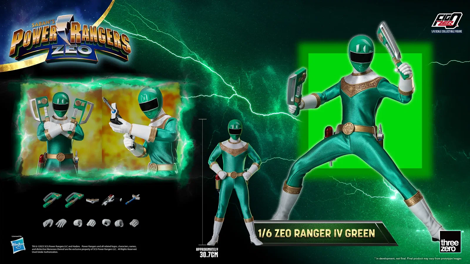 Power Rangers Zeo FigZero 1/6 Zeo Power Ranger IV Green image 2