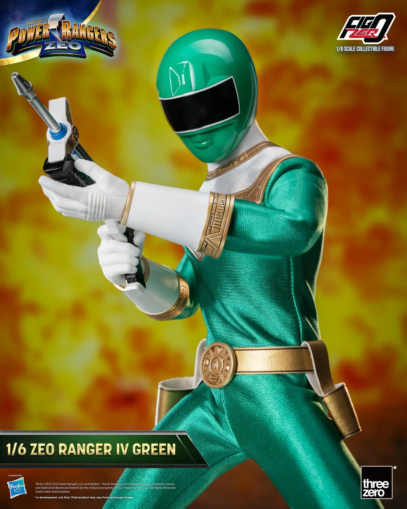 Power Rangers Zeo FigZero 1/6 Zeo Power Ranger IV Green image 3