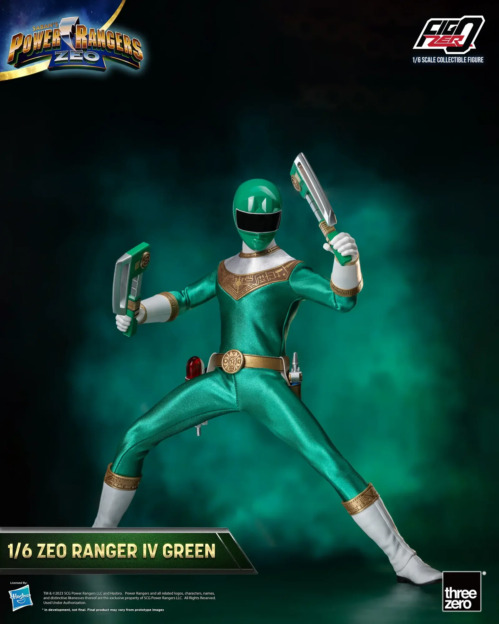 Power Rangers Zeo FigZero 1/6 Zeo Power Ranger IV Green image 4
