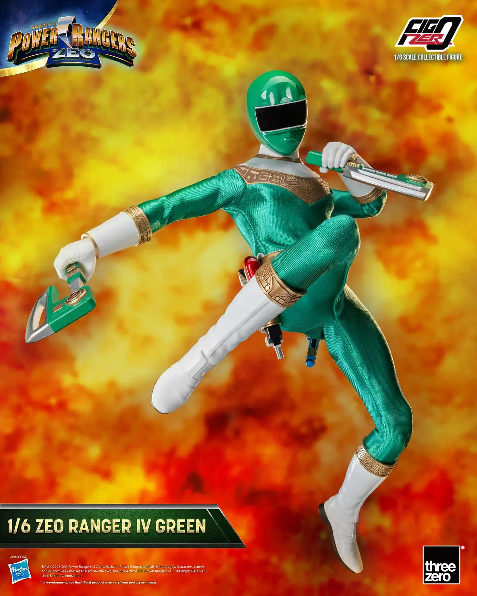 Power Rangers Zeo FigZero 1/6 Zeo Power Ranger IV Green image 5
