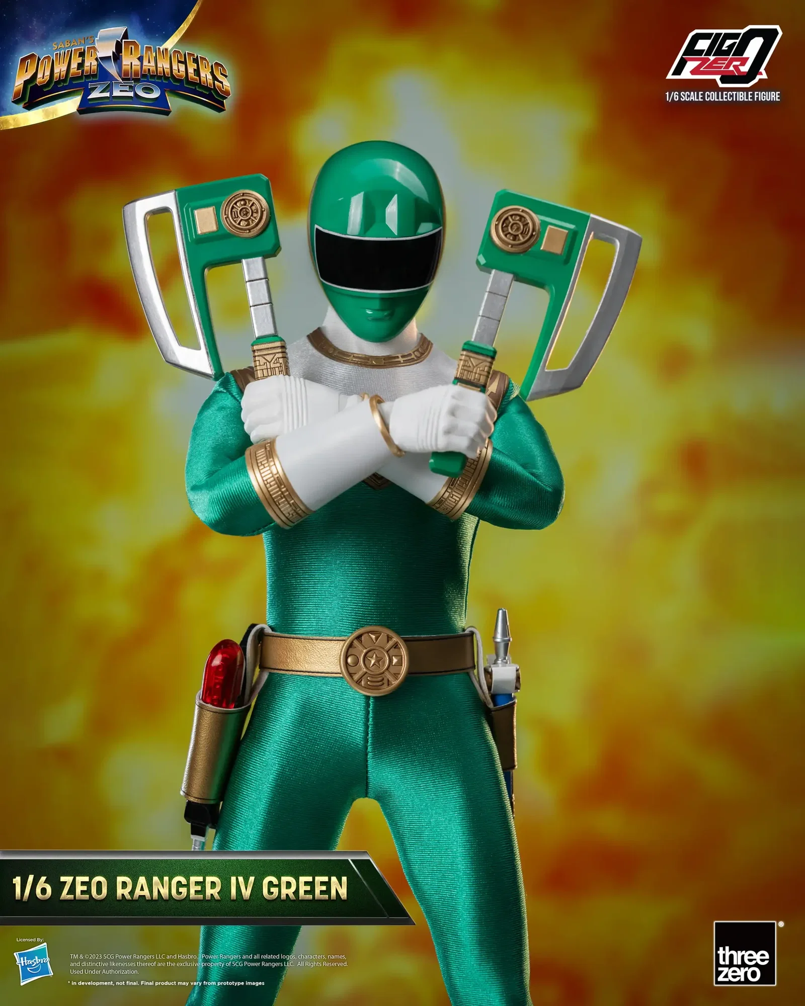 Power Rangers Zeo FigZero 1/6 Zeo Power Ranger IV Green image 6
