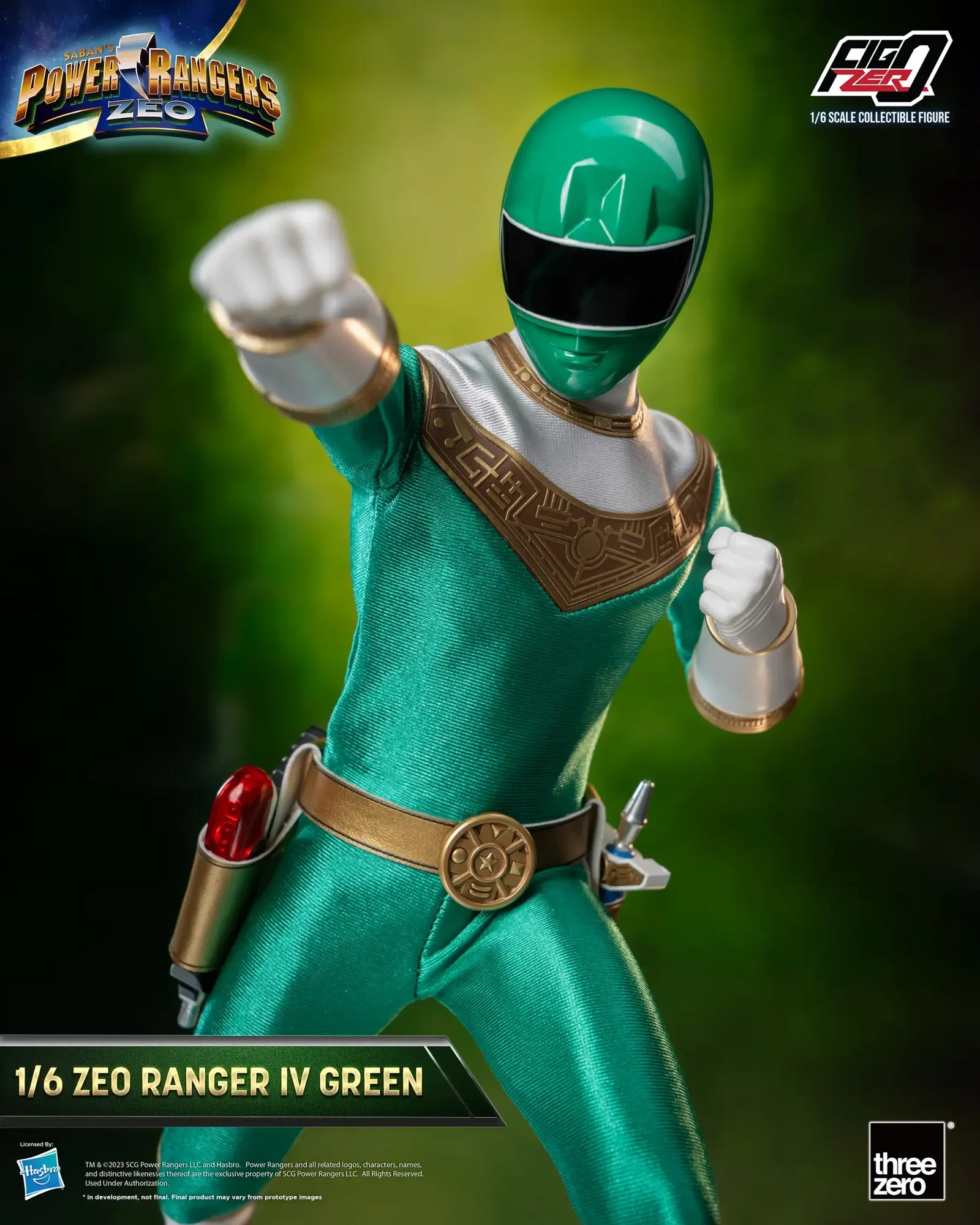 Power Rangers Zeo FigZero 1/6 Zeo Power Ranger IV Green image 9
