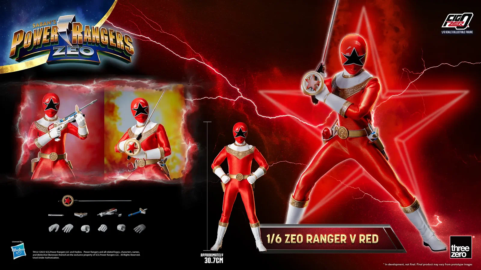 Power Rangers Zeo FigZero 1/6 Zeo Power Ranger V Red image 2
