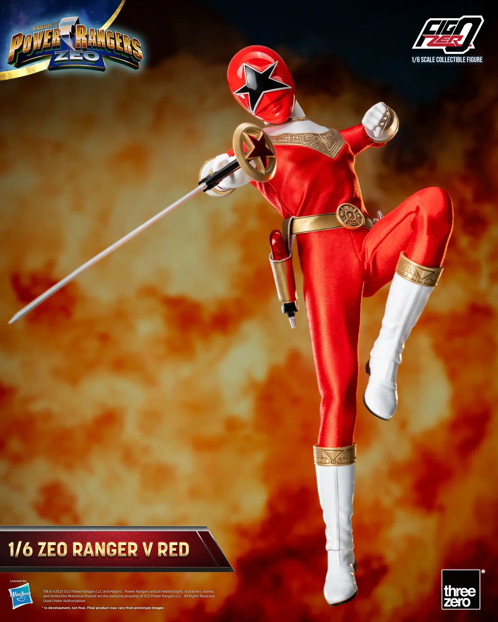 Power Rangers Zeo FigZero 1/6 Zeo Power Ranger V Red image 4