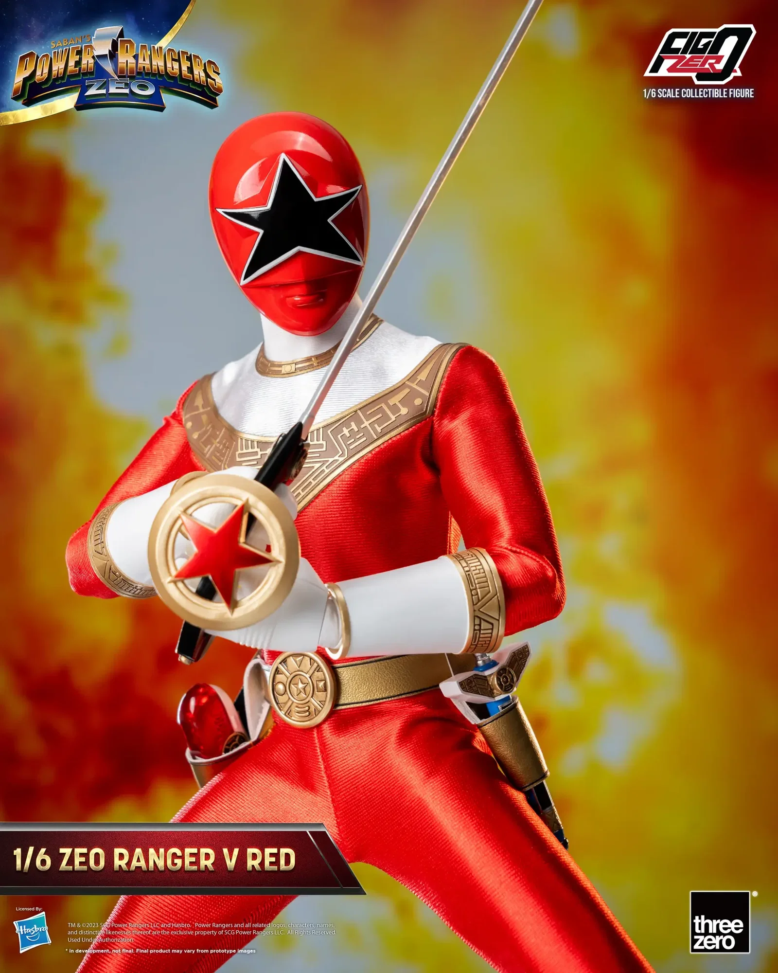 Power Rangers Zeo FigZero 1/6 Zeo Power Ranger V Red image 9
