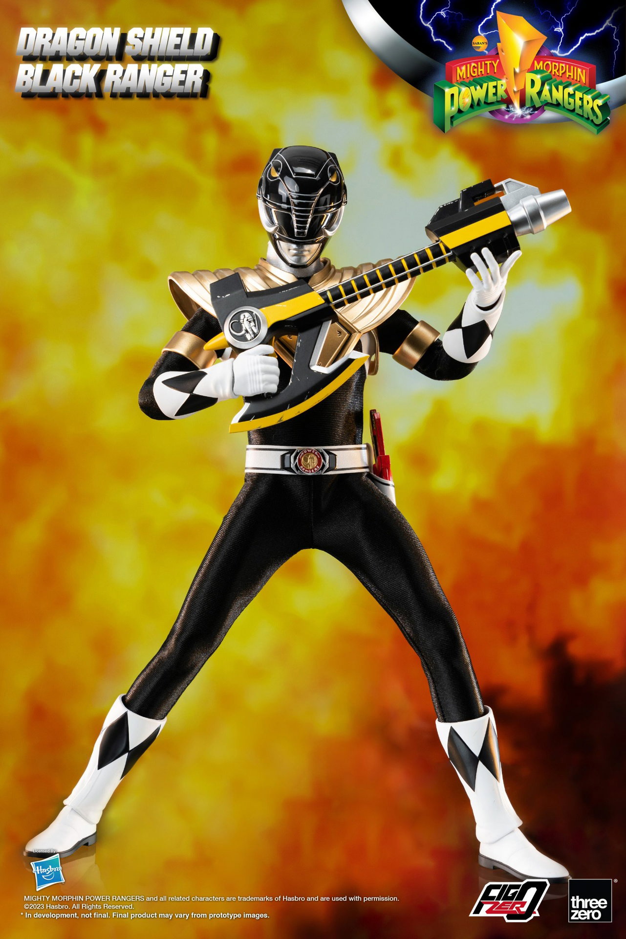 Mighty Morphin Power Rangers FigZero 1/6 Dragon Shield Black Ranger image 10