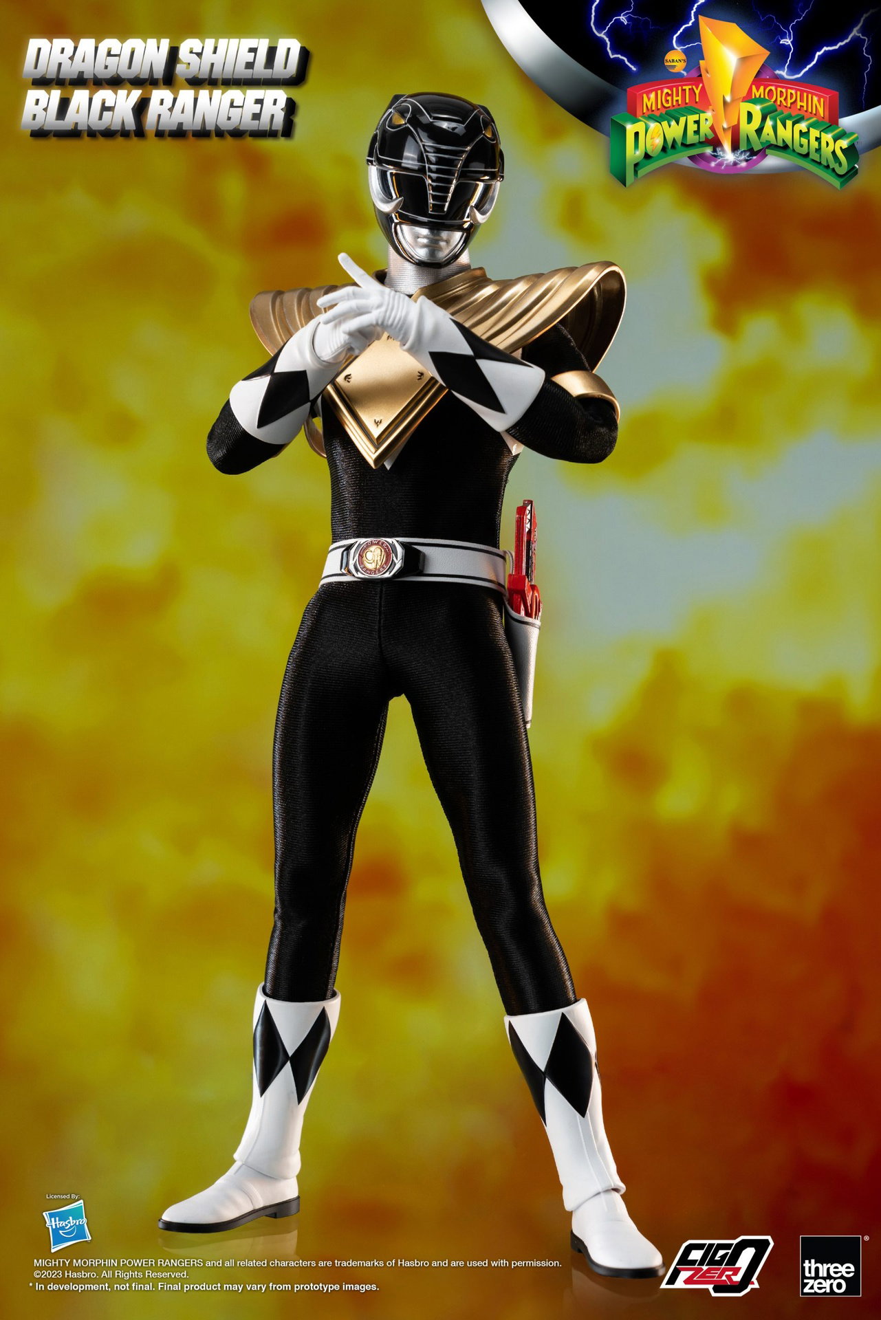 Mighty Morphin Power Rangers FigZero 1/6 Dragon Shield Black Ranger image 8