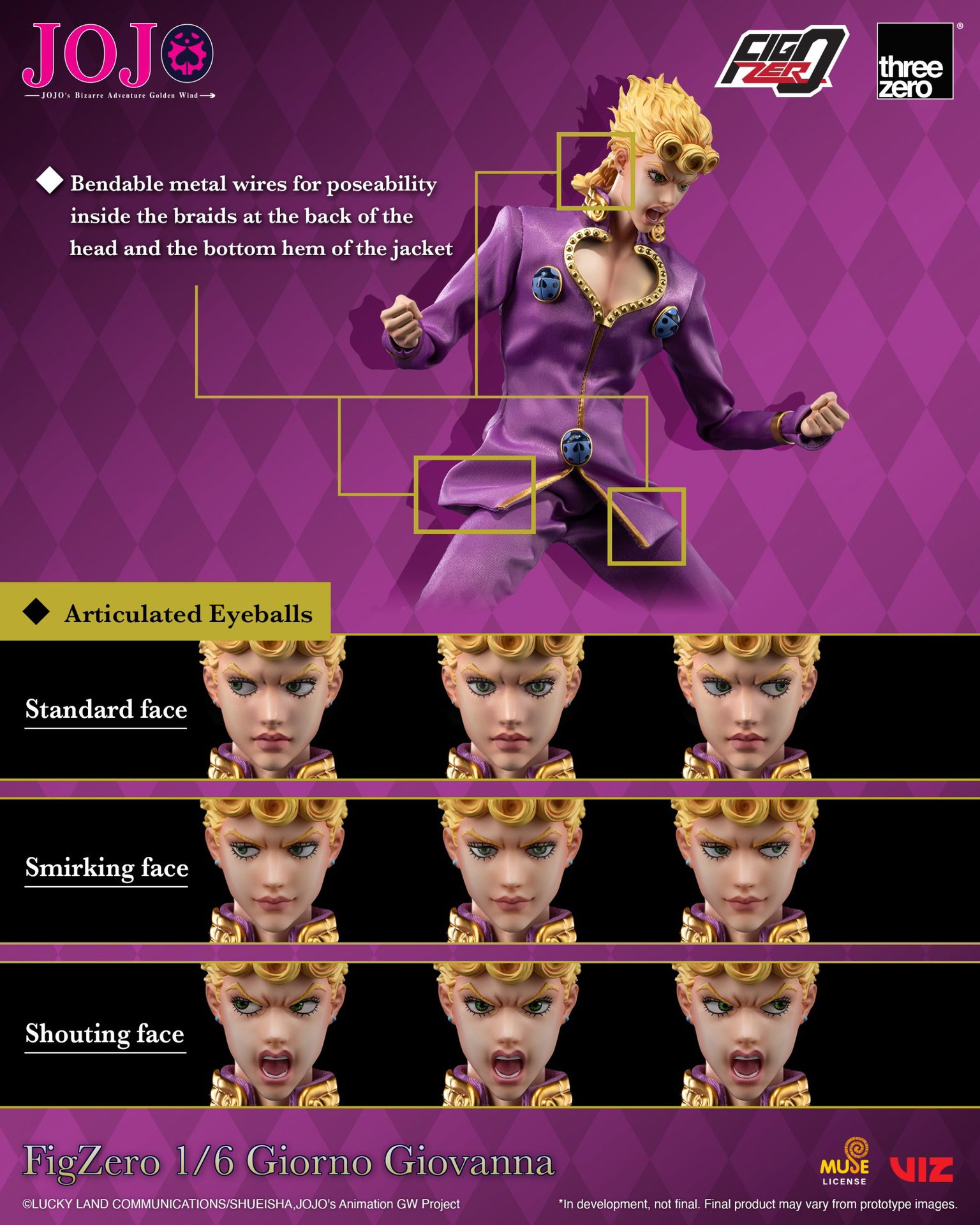 JOJO's Bizarre Adventure: Golden Wind FigZero 1/6 Giorno Giovanna image 4