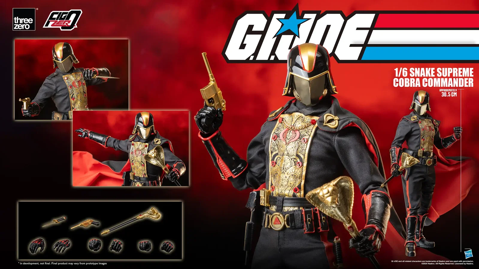 G.I. Joe FigZero 1/6 Snake Supreme Cobra Commander image 2