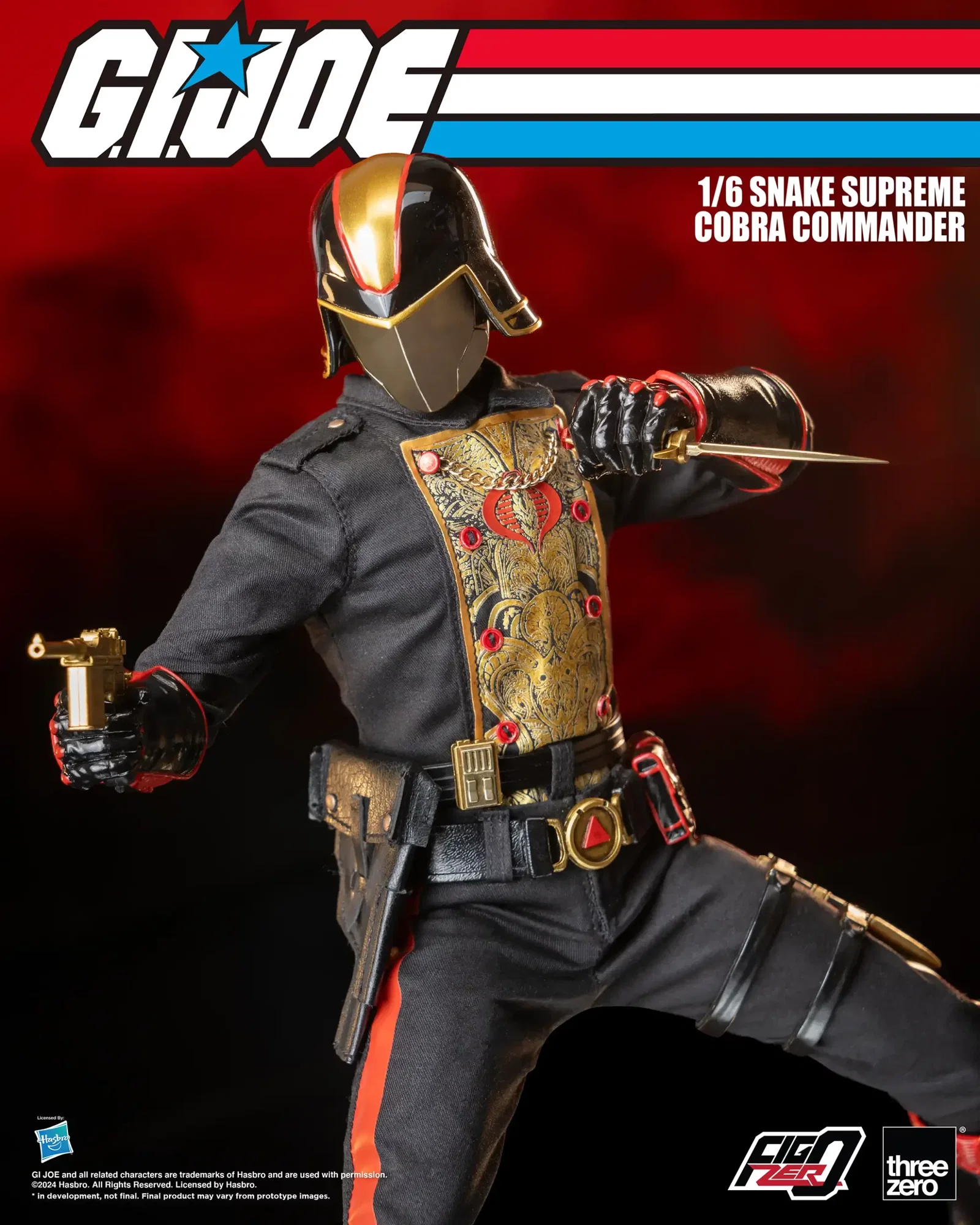 G.I. Joe FigZero 1/6 Snake Supreme Cobra Commander image 5