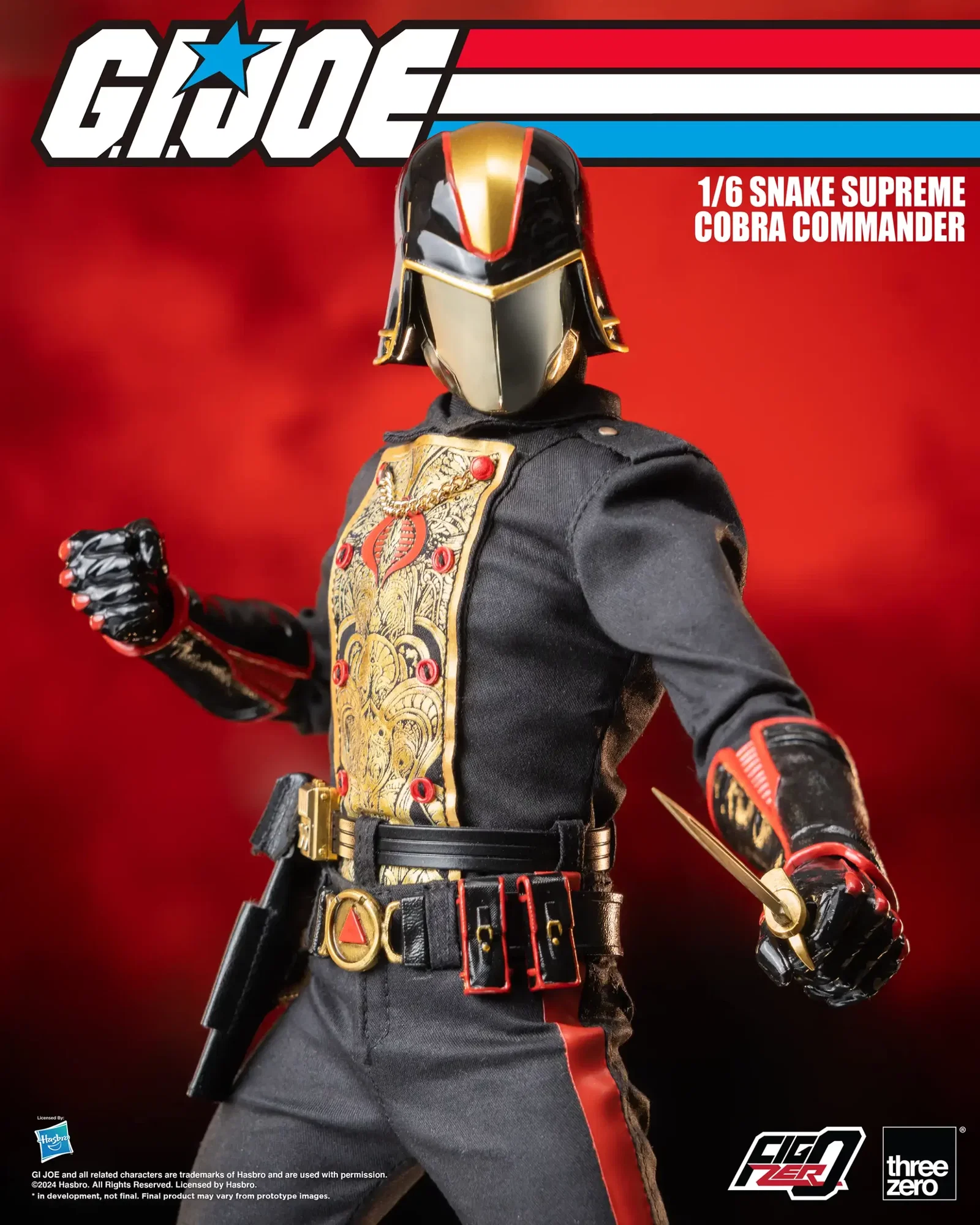 G.I. Joe FigZero 1/6 Snake Supreme Cobra Commander image 6