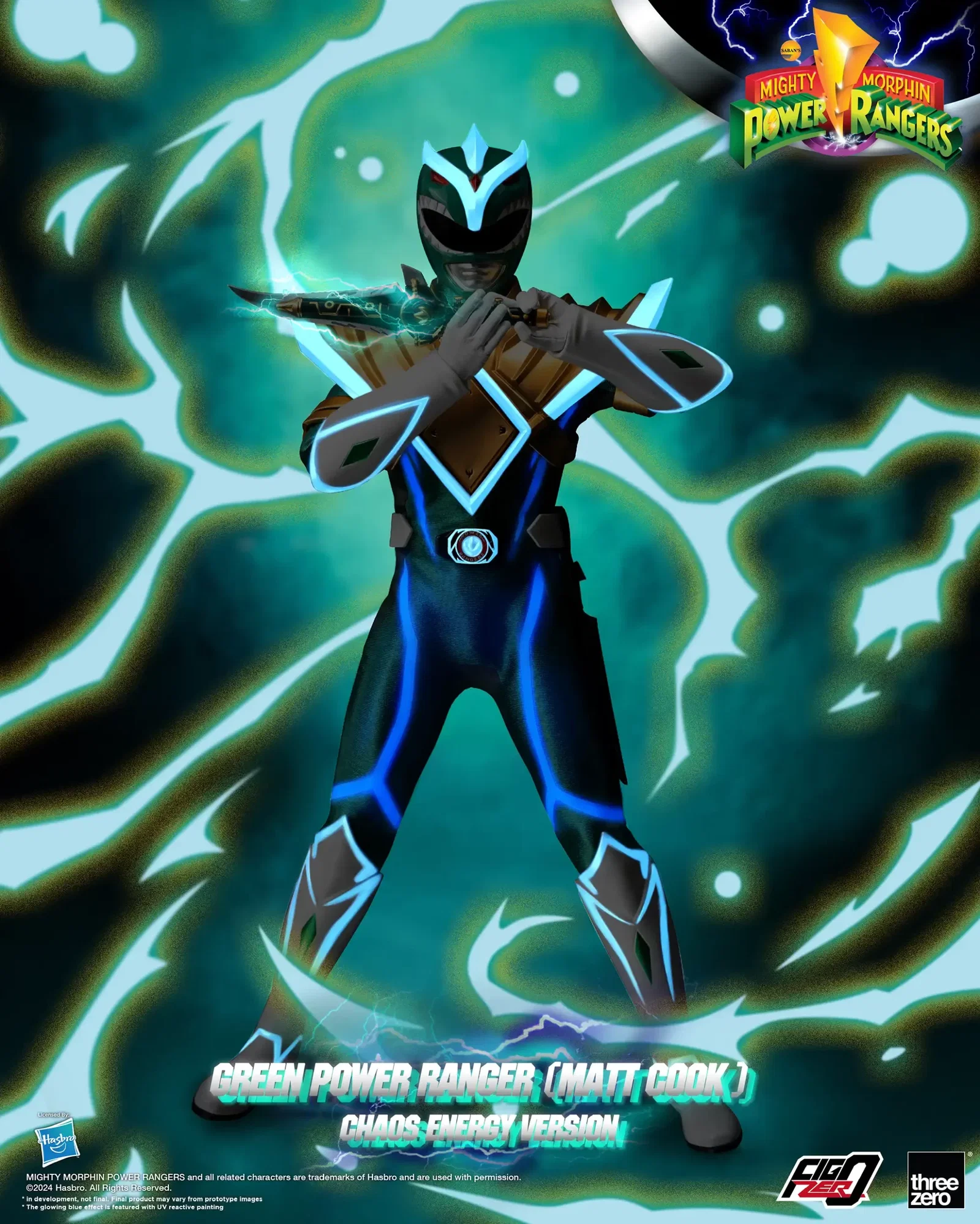 Mighty Morphin Power Rangers FigZero 1/6 Green Power Ranger (Matt Cook) Chaos Energy Version image 3