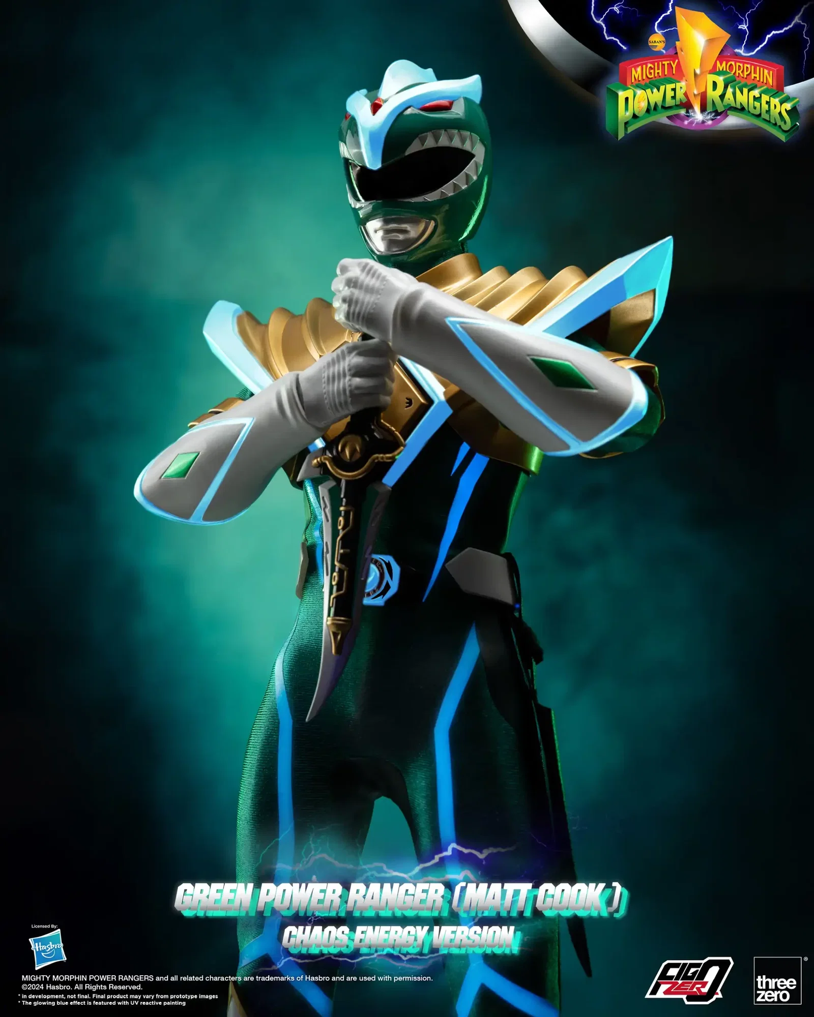 Mighty Morphin Power Rangers FigZero 1/6 Green Power Ranger (Matt Cook) Chaos Energy Version image 5