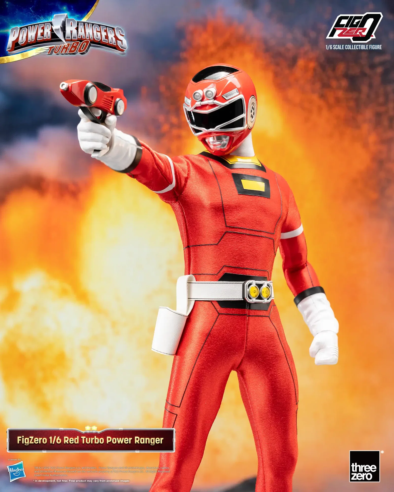 Power Rangers Turbo FigZero 1/6 Red Turbo Power Ranger image 3