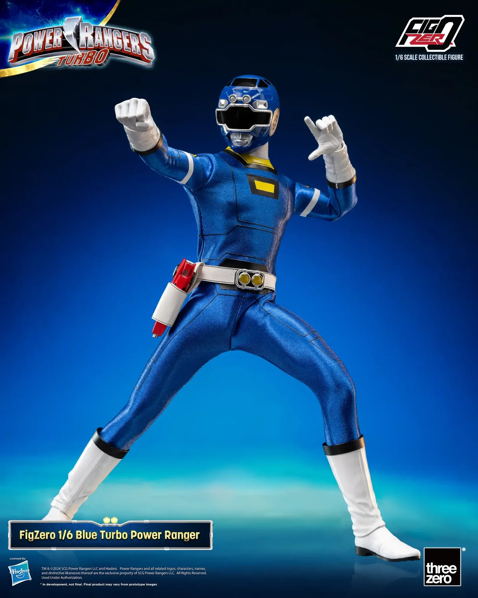 Power Rangers Turbo FigZero 1/6 Blue Turbo Power Ranger image 3