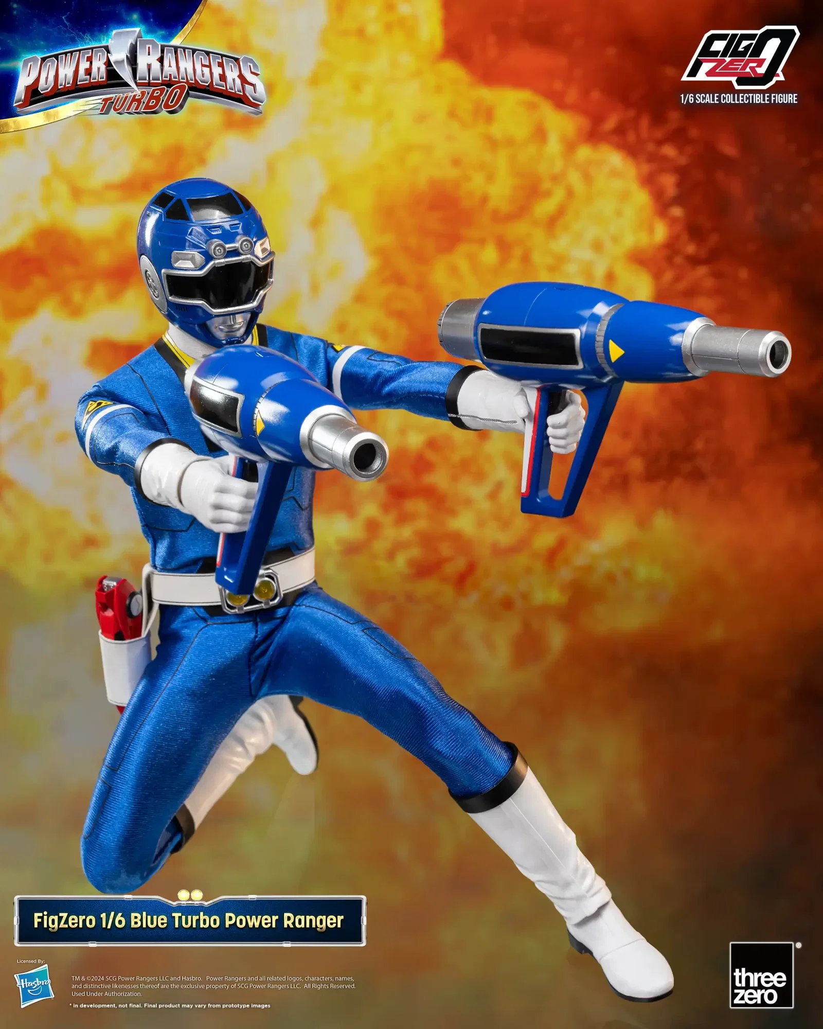 Power Rangers Turbo FigZero 1/6 Blue Turbo Power Ranger image 6
