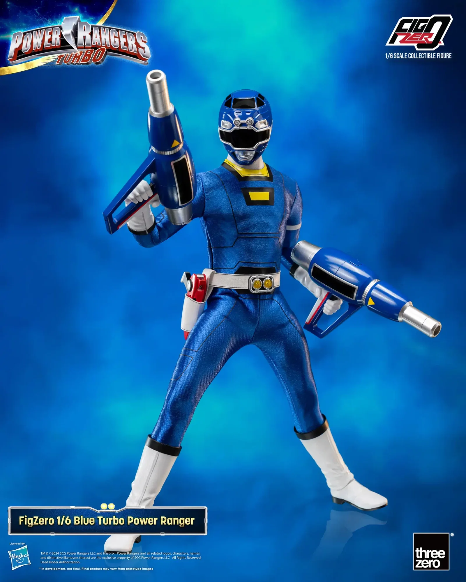 Power Rangers Turbo FigZero 1/6 Blue Turbo Power Ranger image 8