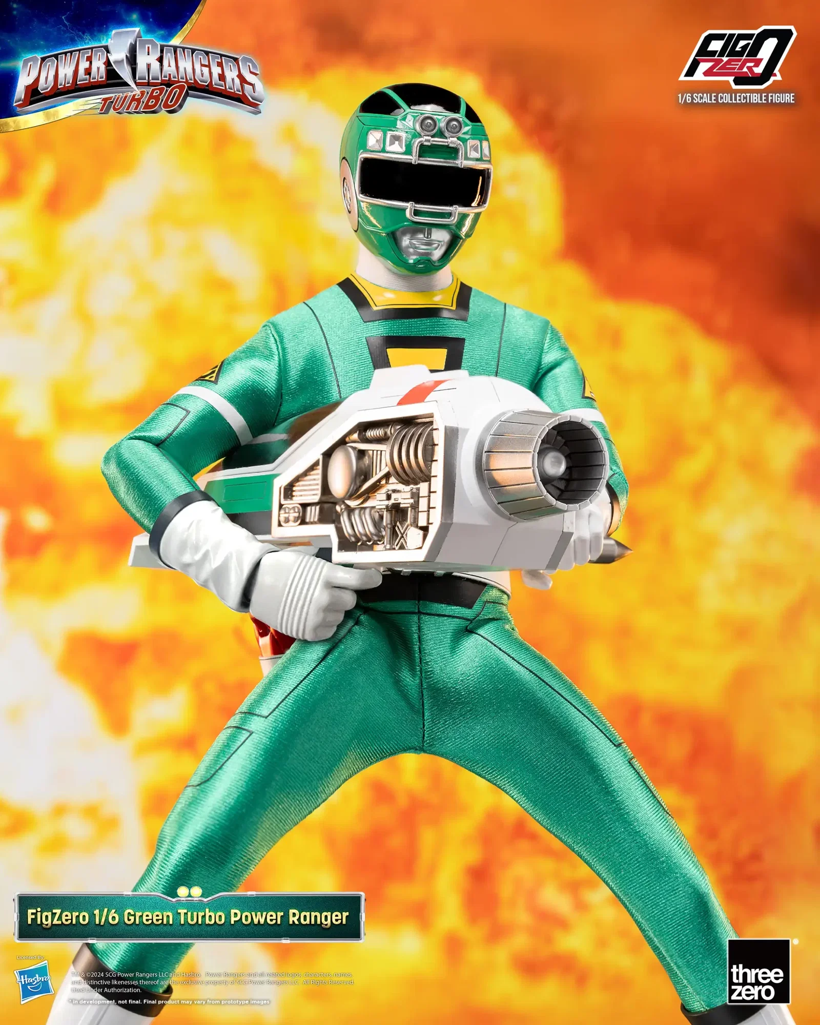 Power Rangers Turbo FigZero 1/6 Green Turbo Power Ranger image 7