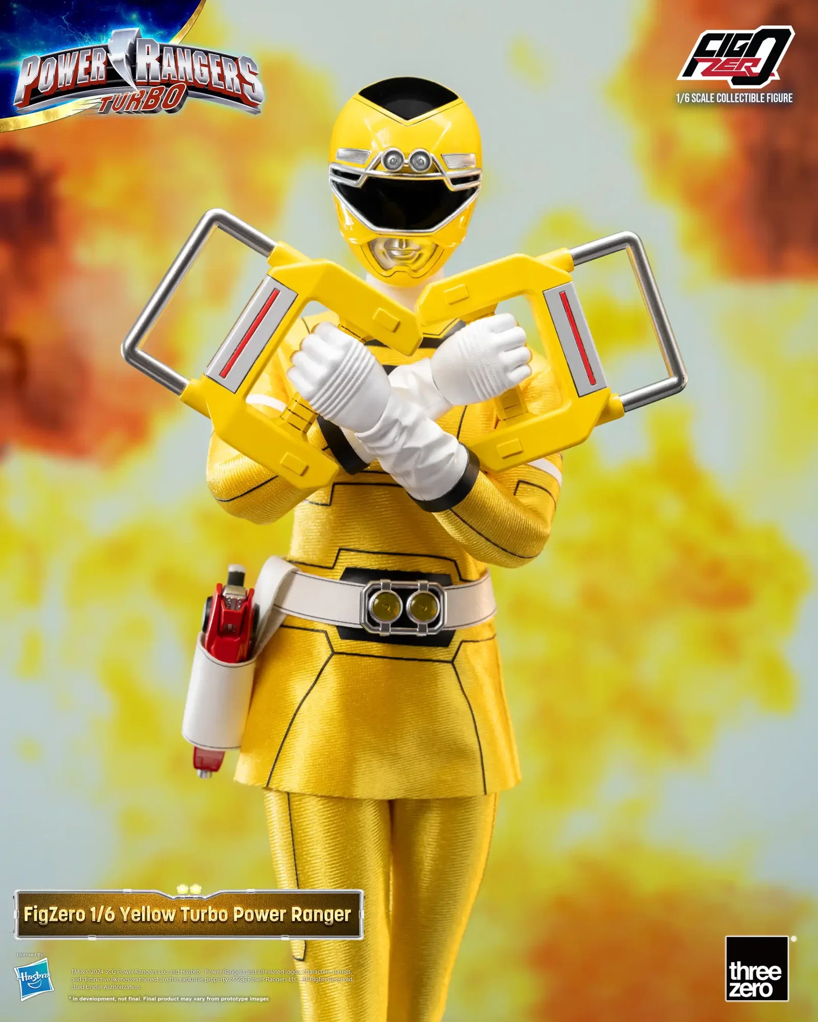 Power Rangers Turbo FigZero 1/6 Yellow Turbo Power Ranger image 6