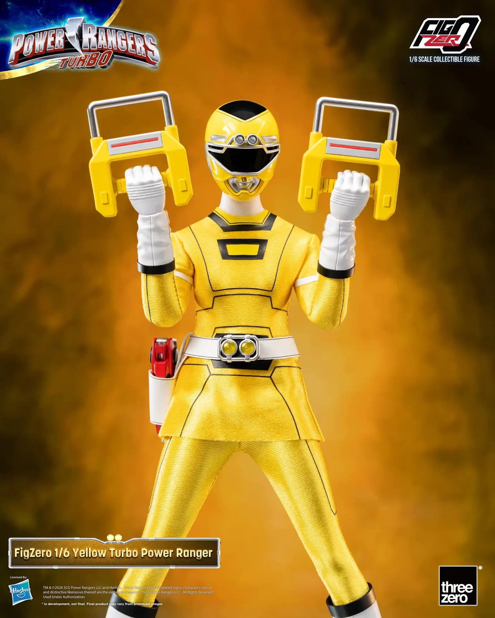 Power Rangers Turbo FigZero 1/6 Yellow Turbo Power Ranger image 7