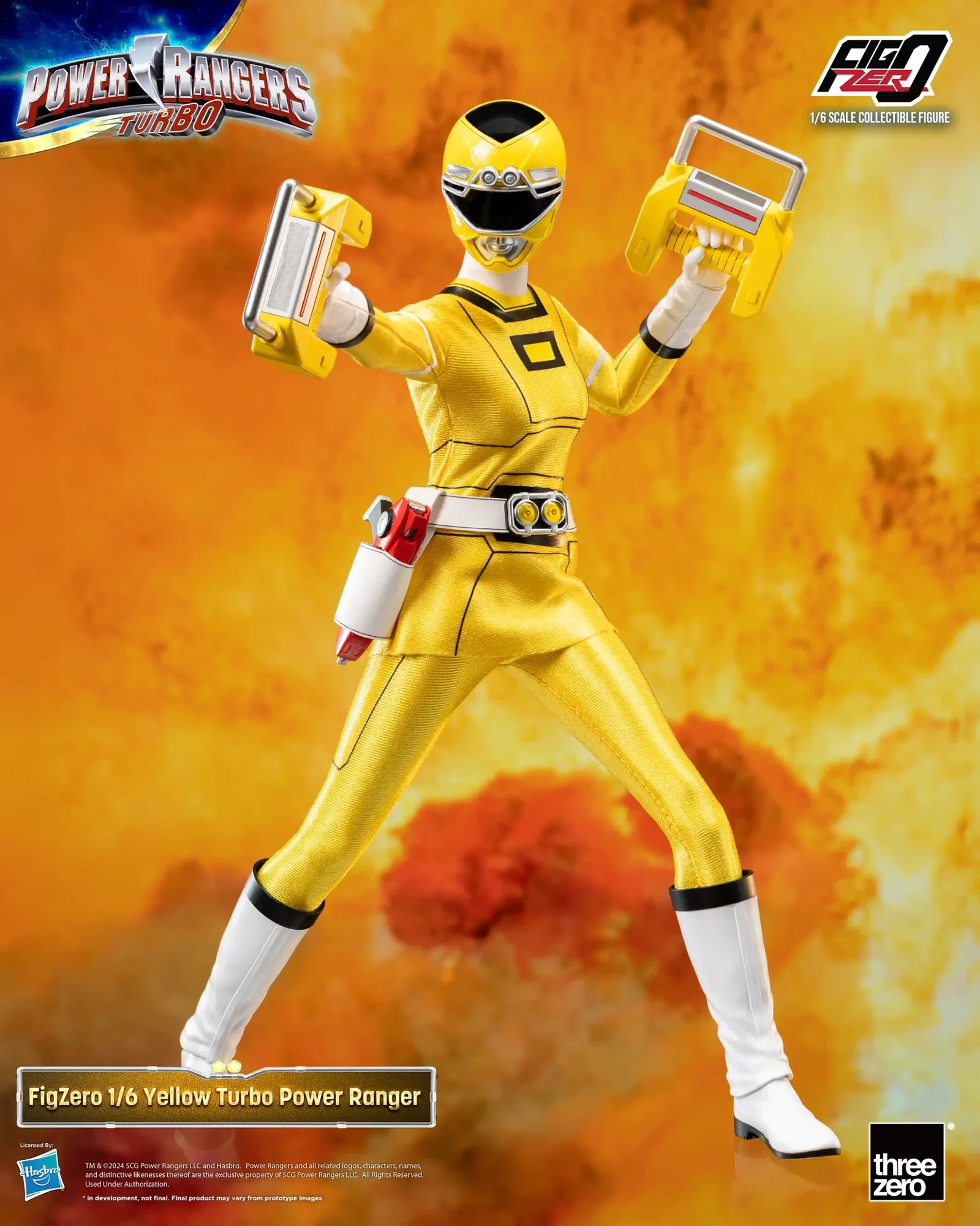 Power Rangers Turbo FigZero 1/6 Yellow Turbo Power Ranger image 8