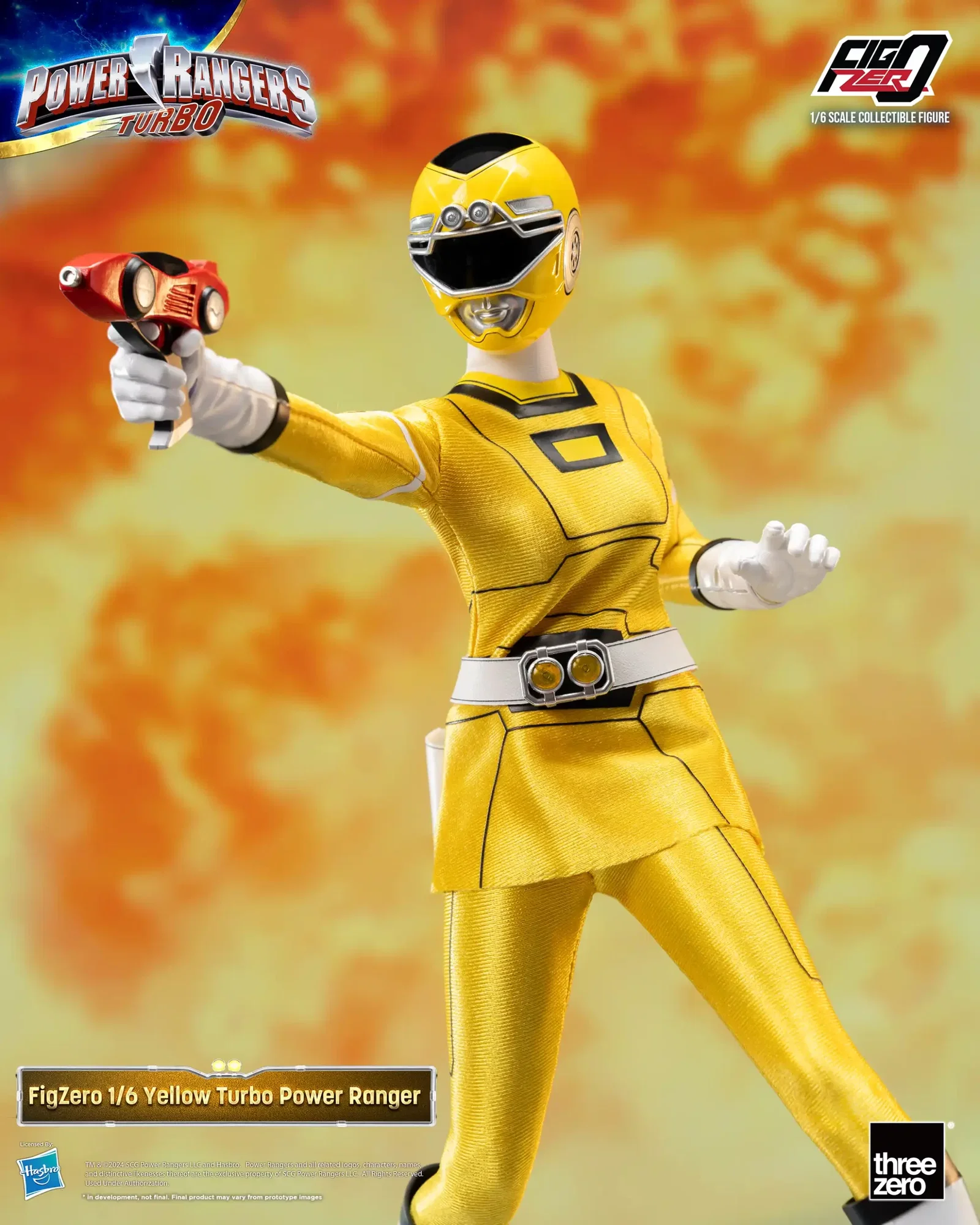Power Rangers Turbo FigZero 1/6 Yellow Turbo Power Ranger image 5