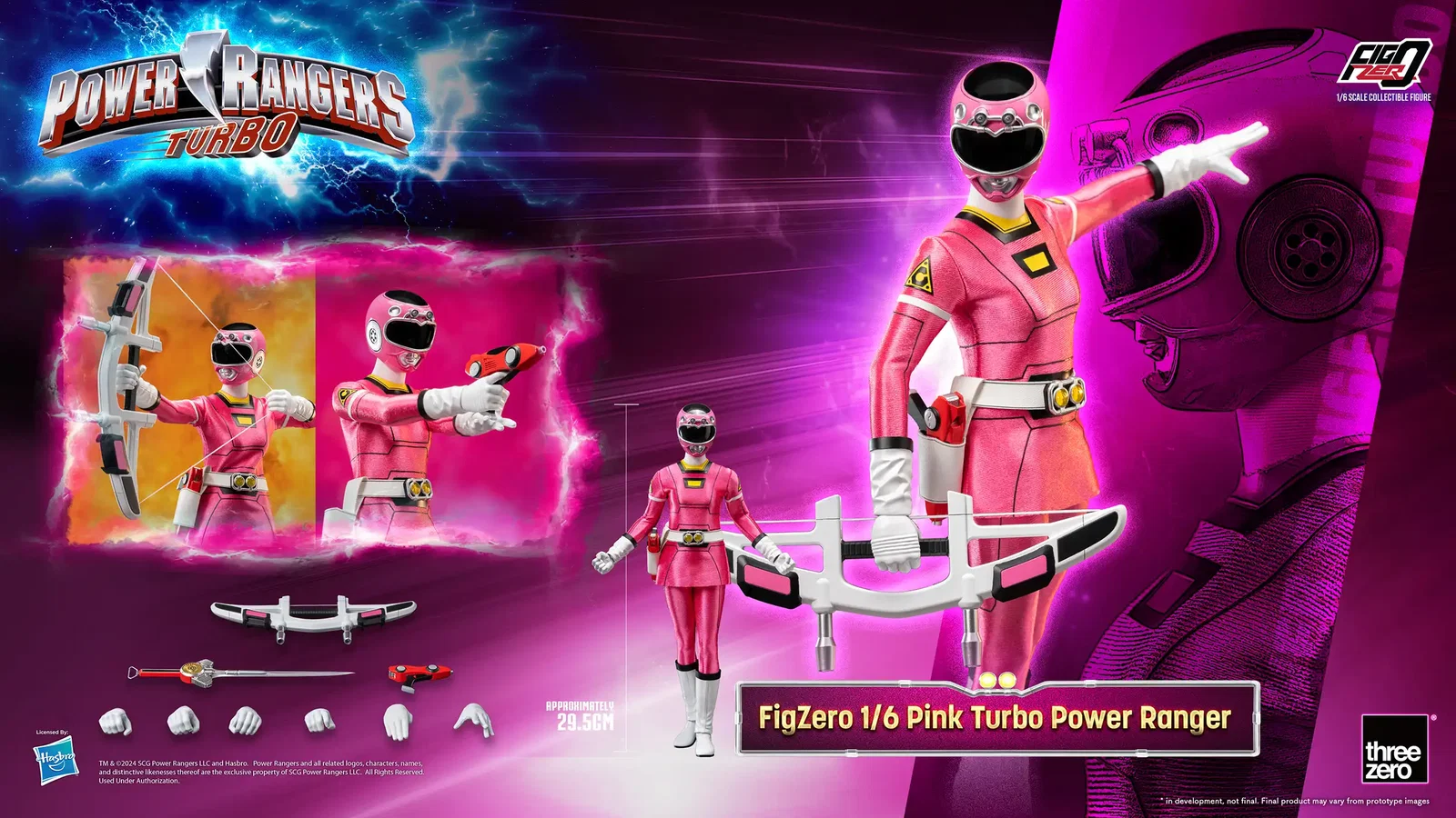 Power Rangers Turbo FigZero 1/6 Pink Turbo Power Ranger image 2