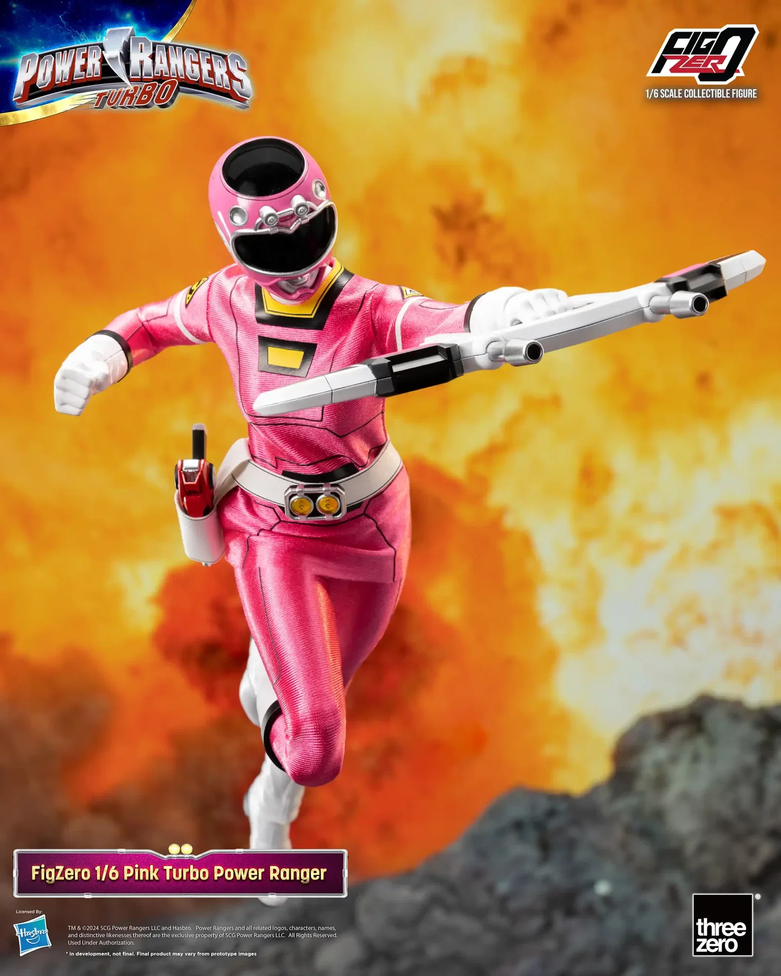 Power Rangers Turbo FigZero 1/6 Pink Turbo Power Ranger image 5